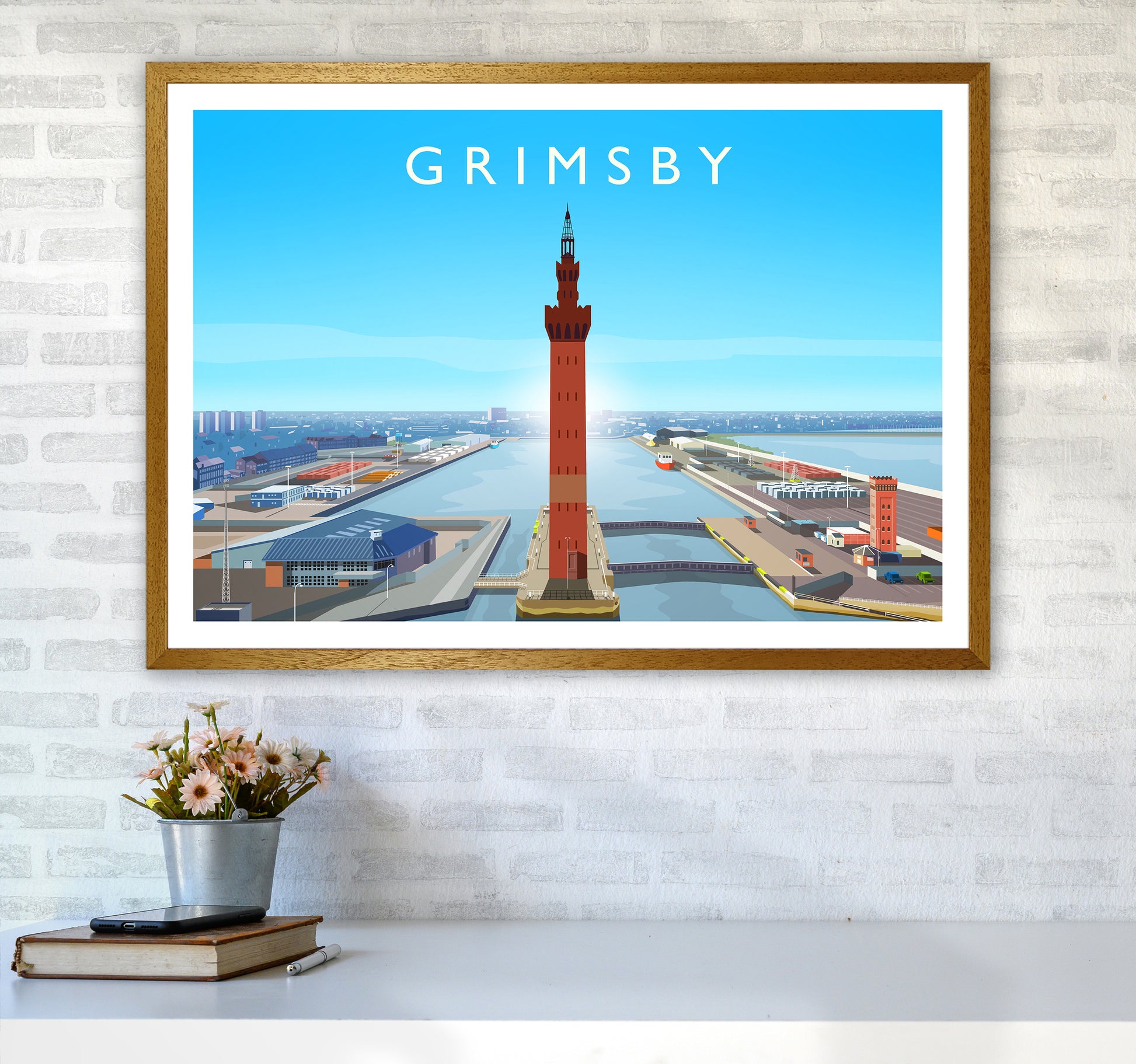 Grimsby Art Print by Richard O'Neill A1 Print Only