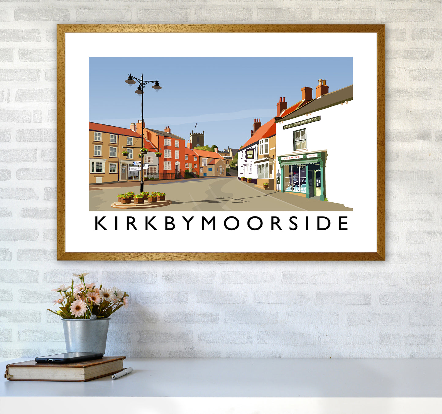 Kirkbymoorside Art Print by Richard O'Neill A1 Print Only