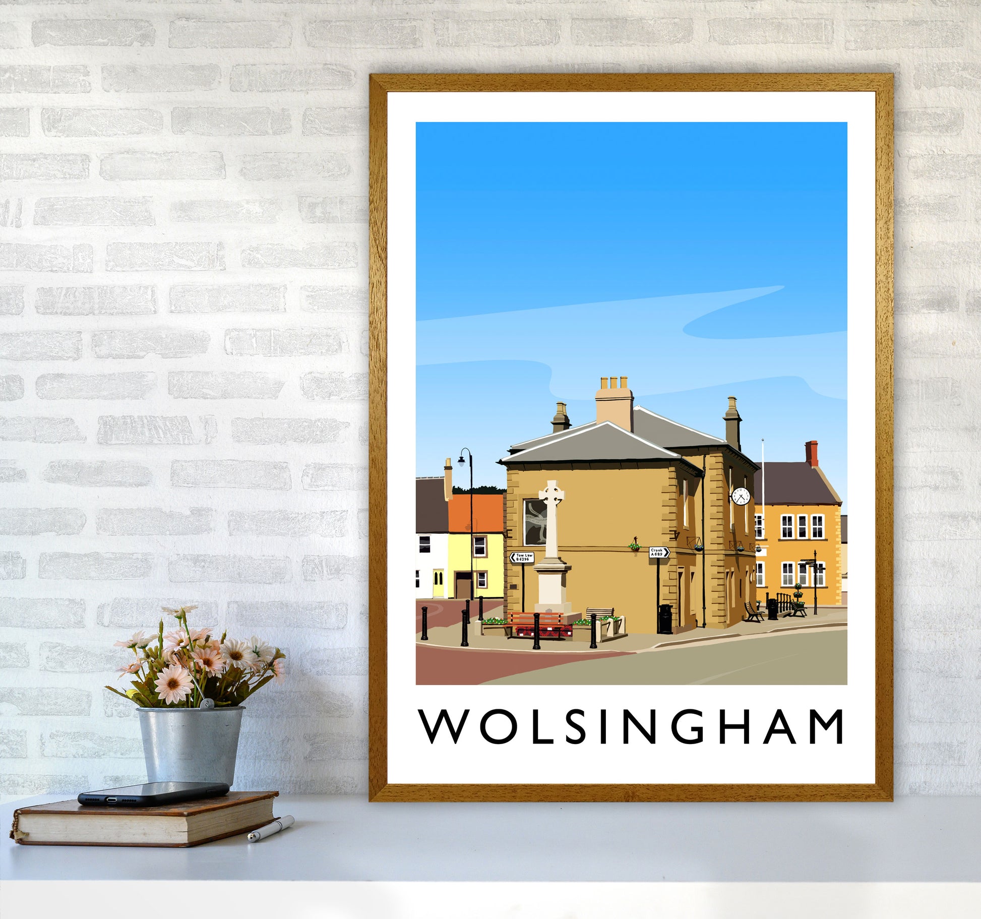 Wolsingham 2 portrait Travel Art Print by Richard O'Neill A1 Print Only