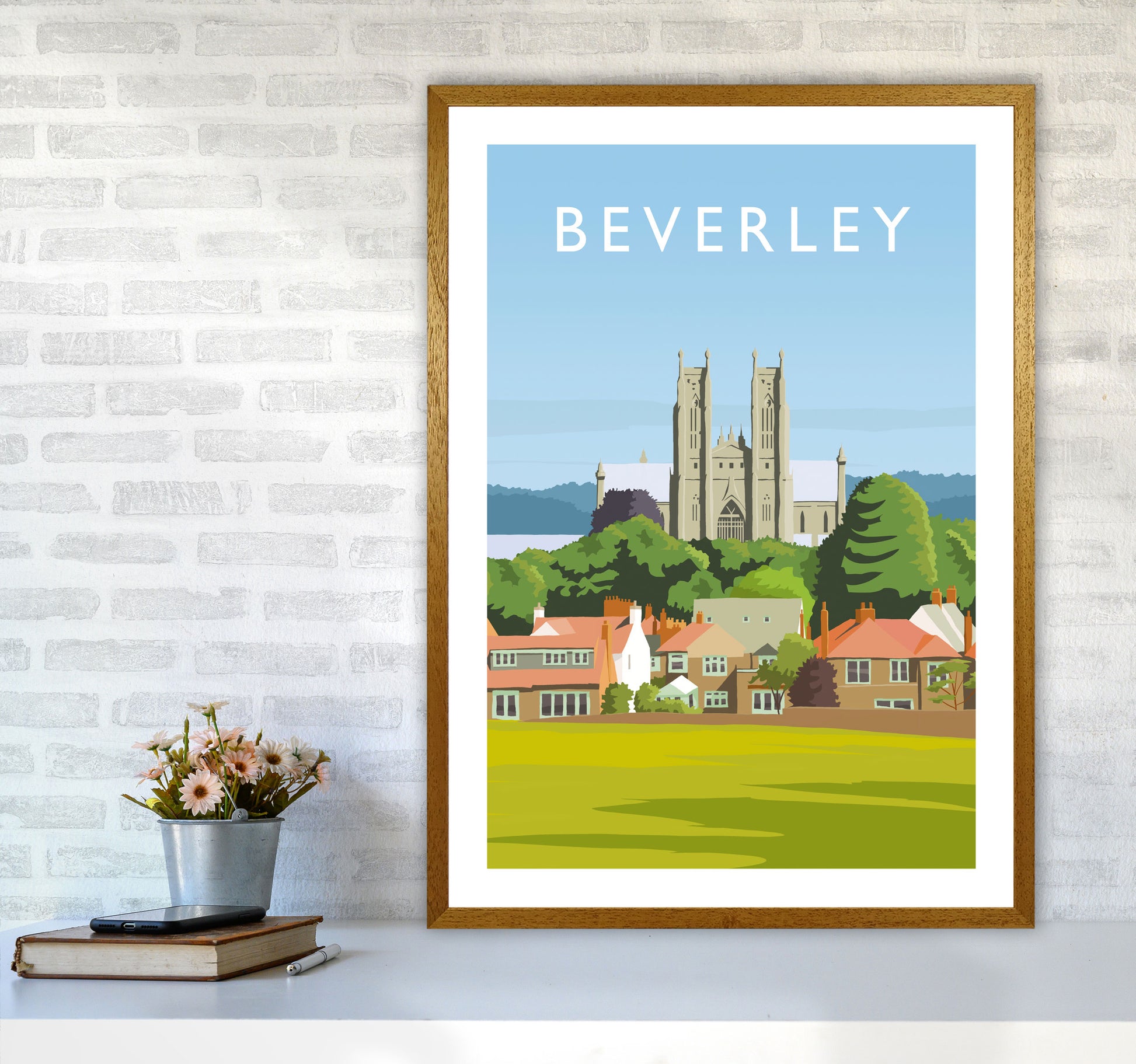 Beverley 3 portrait Travel Art Print by Richard O'Neill A1 Print Only