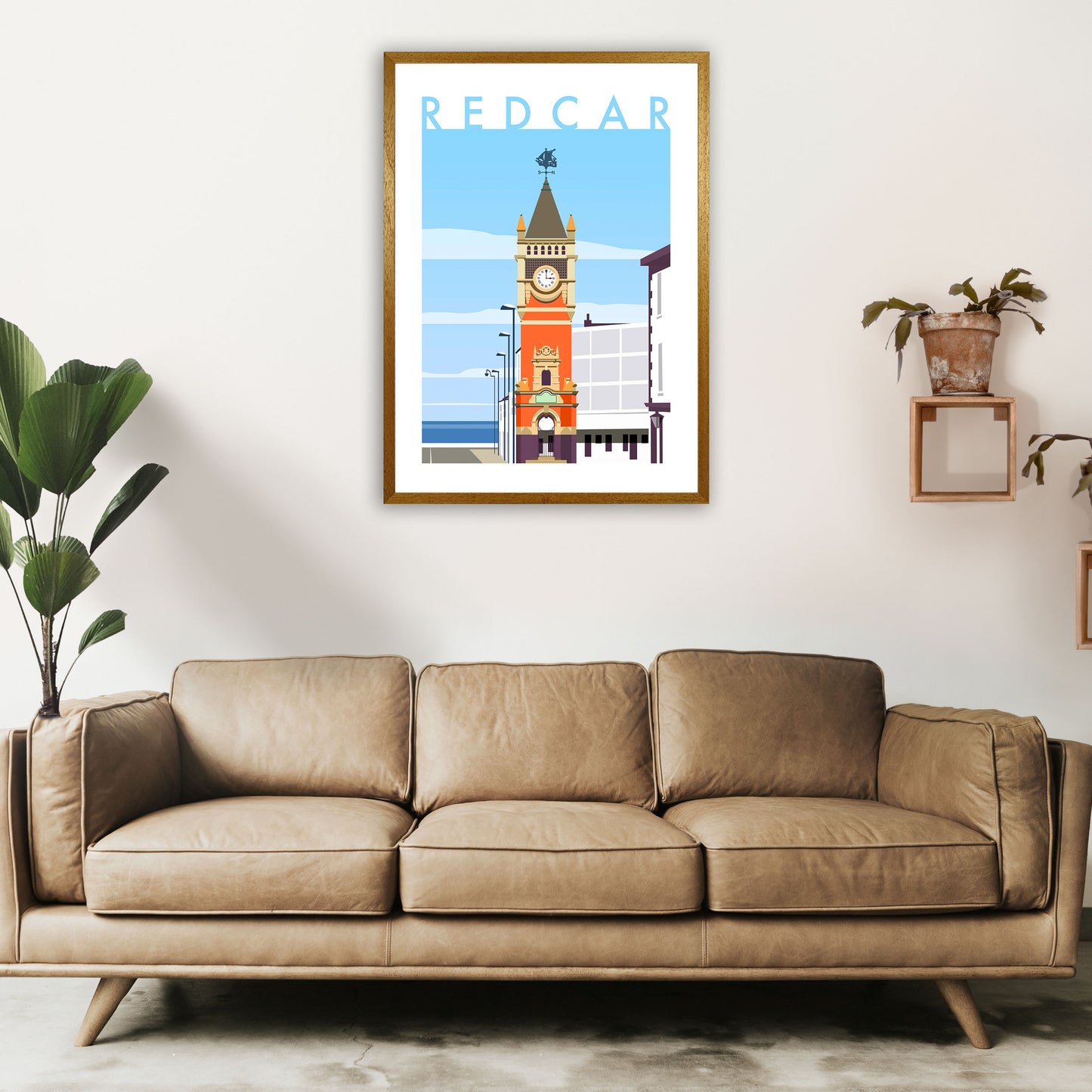 Redcar 3 Travel Art Print by Richard O'Neill A1 Print Only