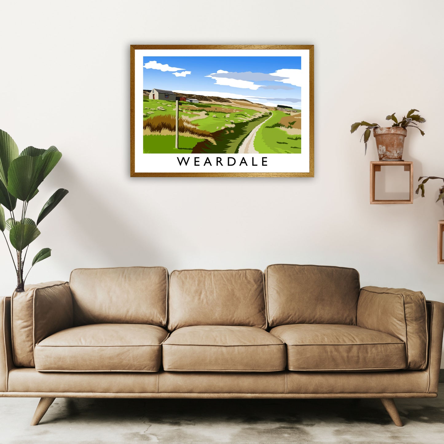 Weardale Travel Art Print by Richard O'Neill A1 Print Only