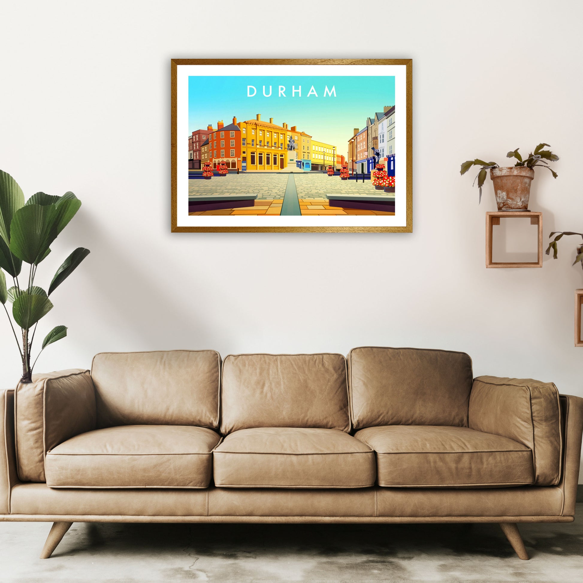 Durham 2 Travel Art Print by Richard O'Neill A1 Print Only