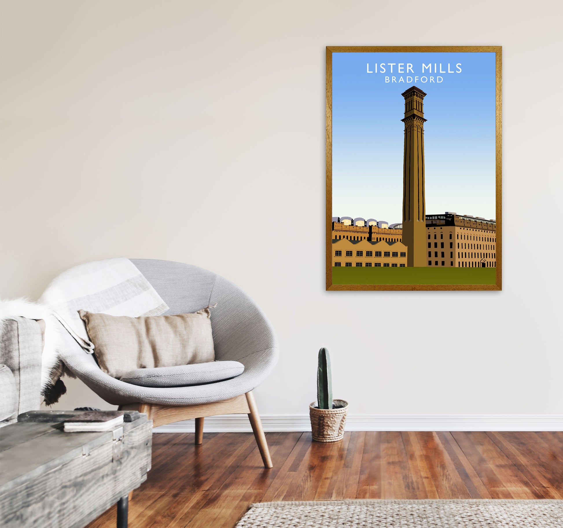 Lister Mills Bradford Art Print by Richard O'Neill A1 Print Only