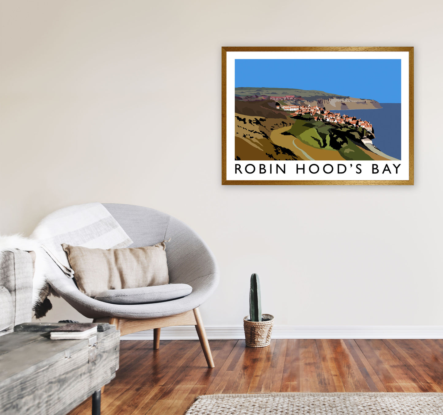 Robin Hood's Bay Art Print by Richard O'Neill A1 Print Only