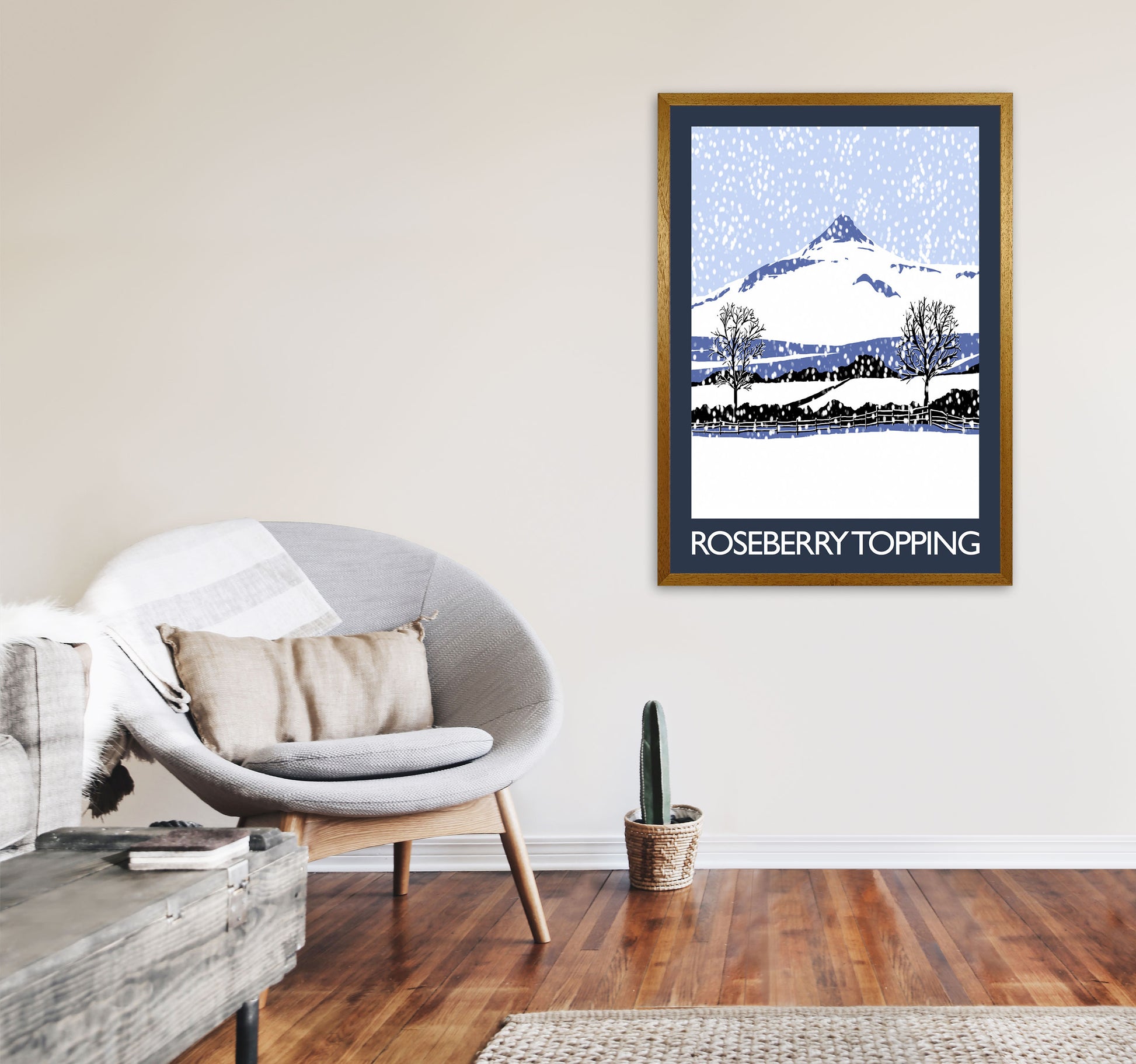 Roseberry Topping 1 Art Print by Richard O'Neill A1 Print Only