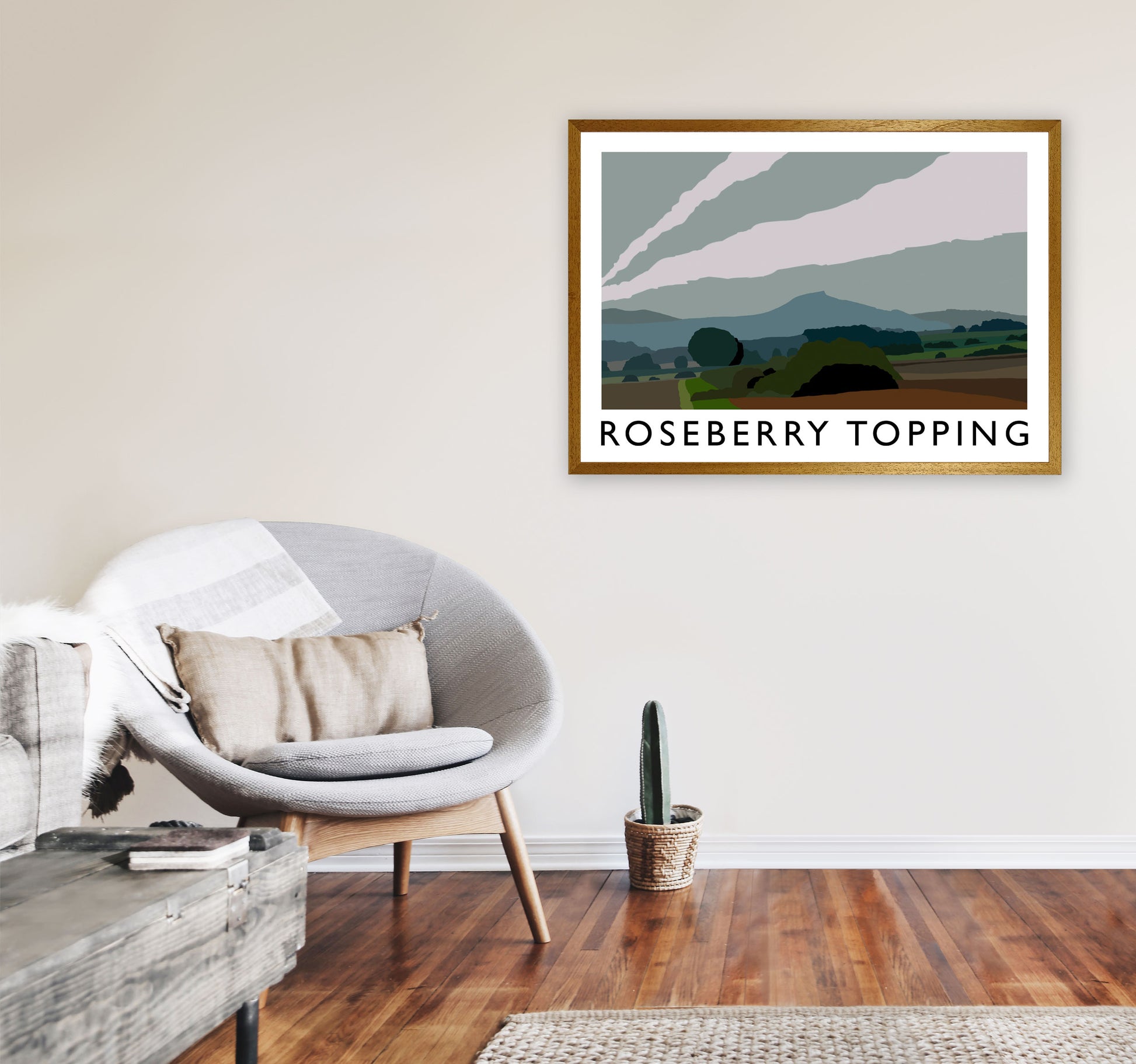 Roseberry Topping 2 Art Print by Richard O'Neill A1 Print Only