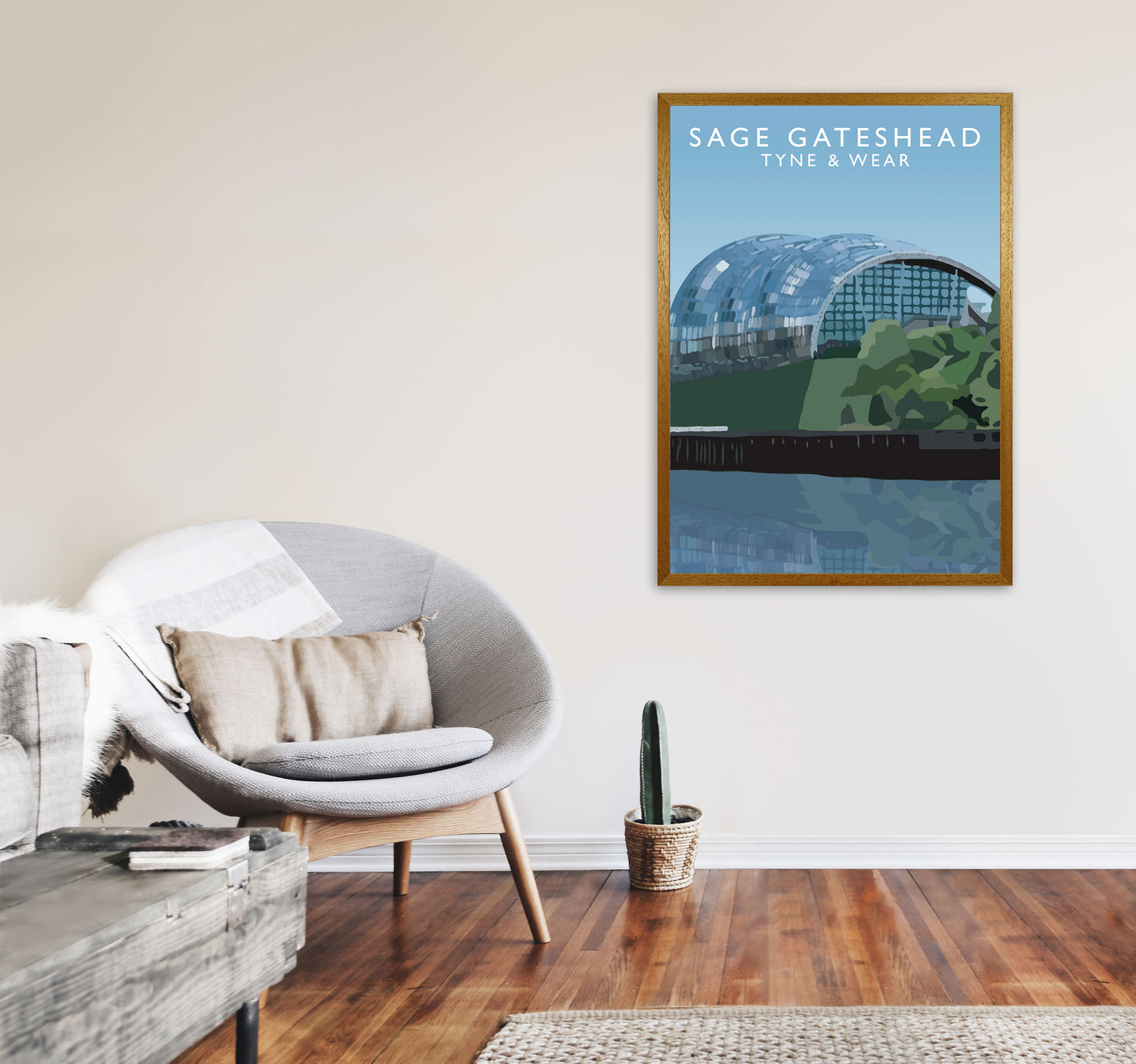 Sage Gateshead Tyne & Wear Art Print by Richard O'Neill A1 Print Only