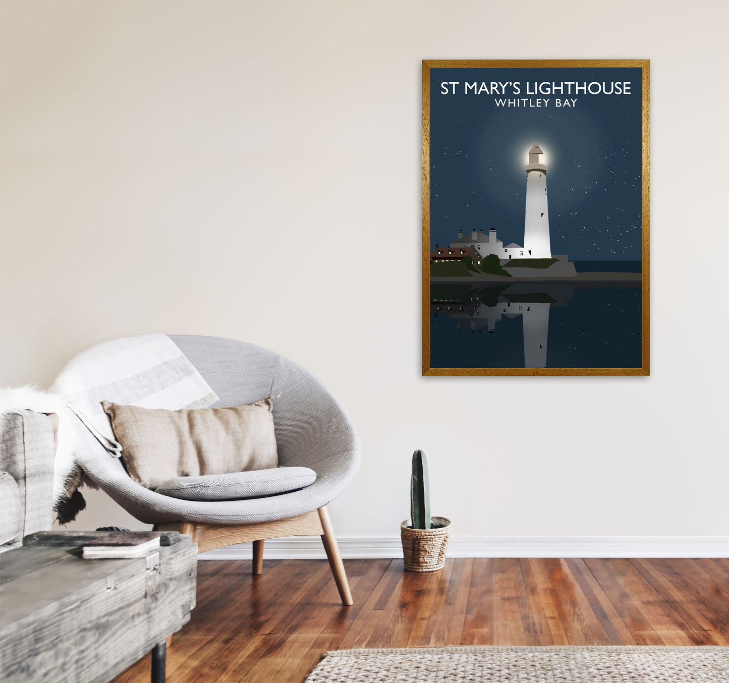 St. Mary's Lighthouse by Richard O'Neill A1 Print Only