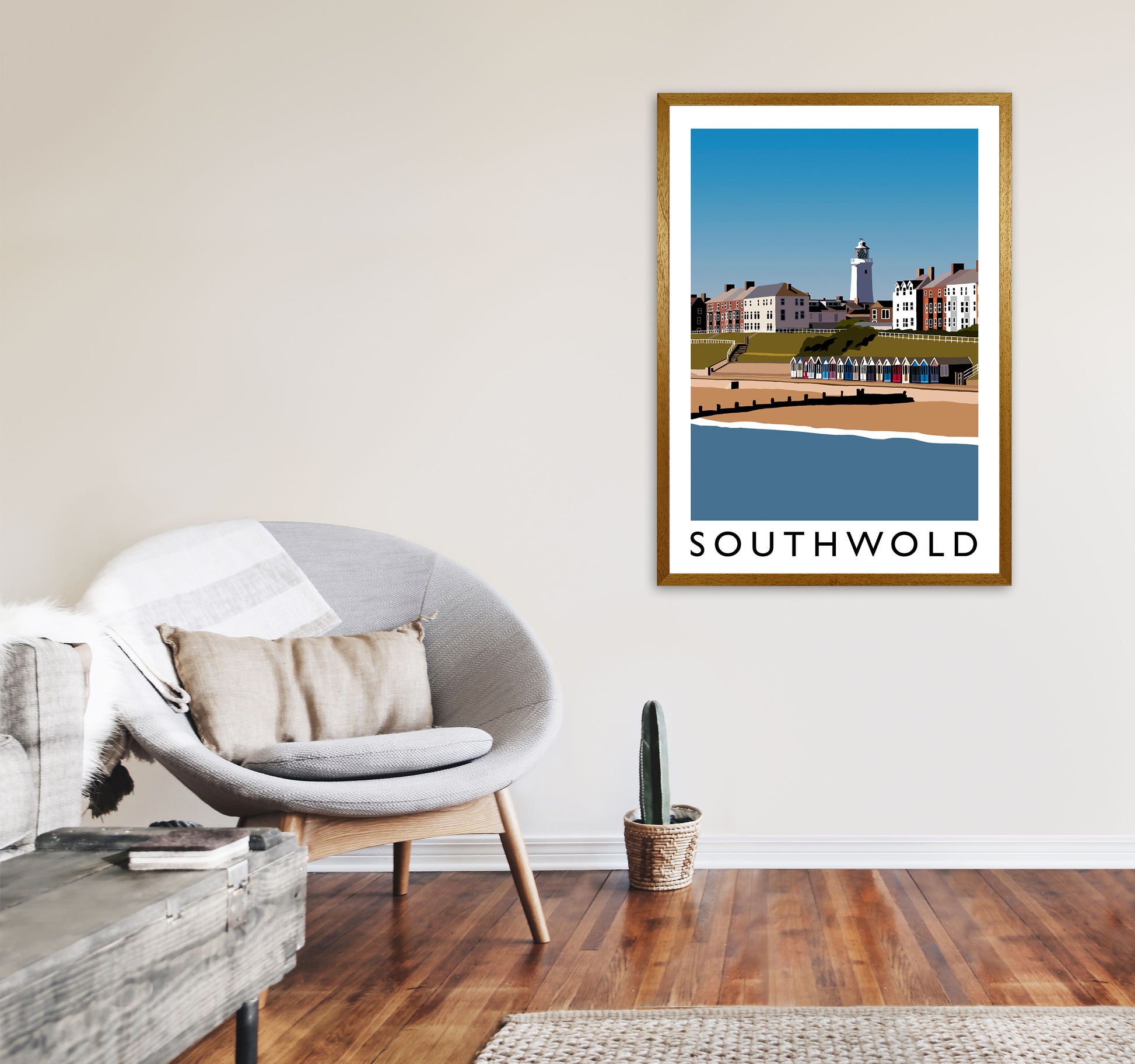 Southwold Framed Digital Art Print by Richard O'Neill A1 Print Only