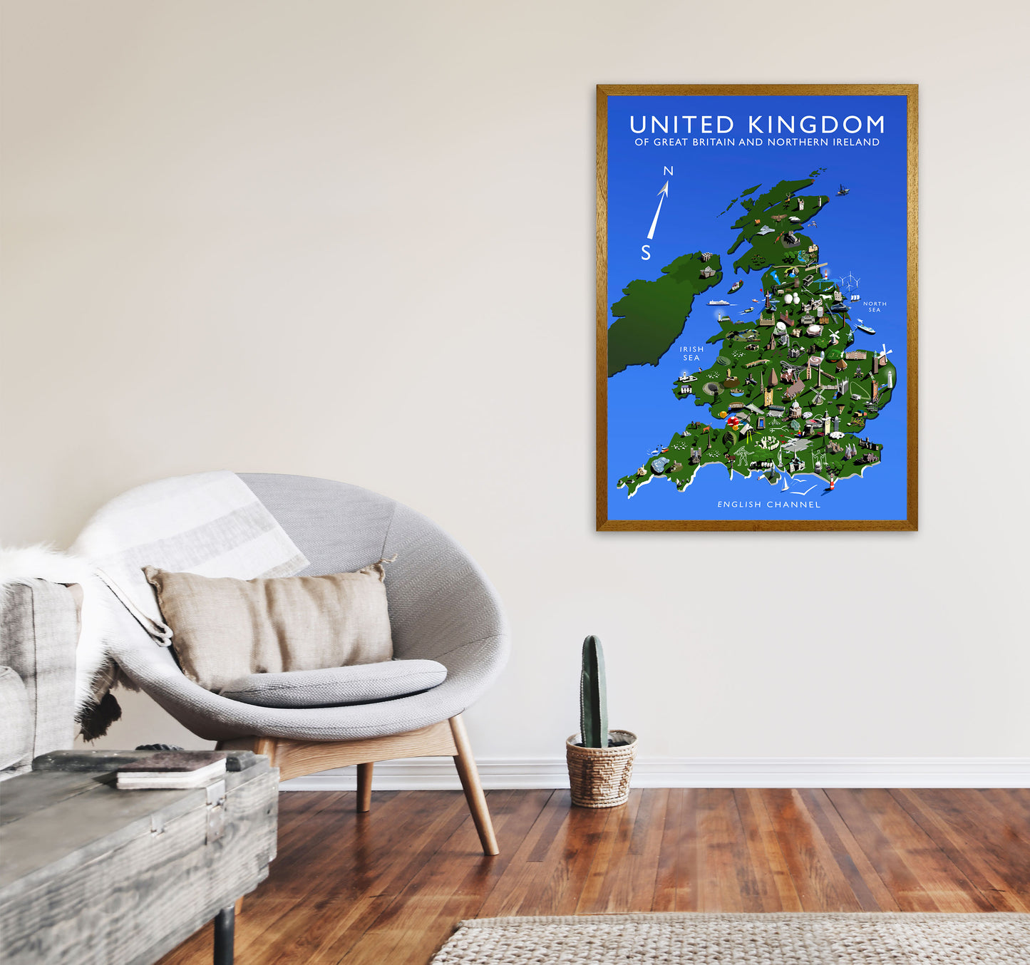 United Kingdom Art Print by Richard O'Neill A1 Print Only