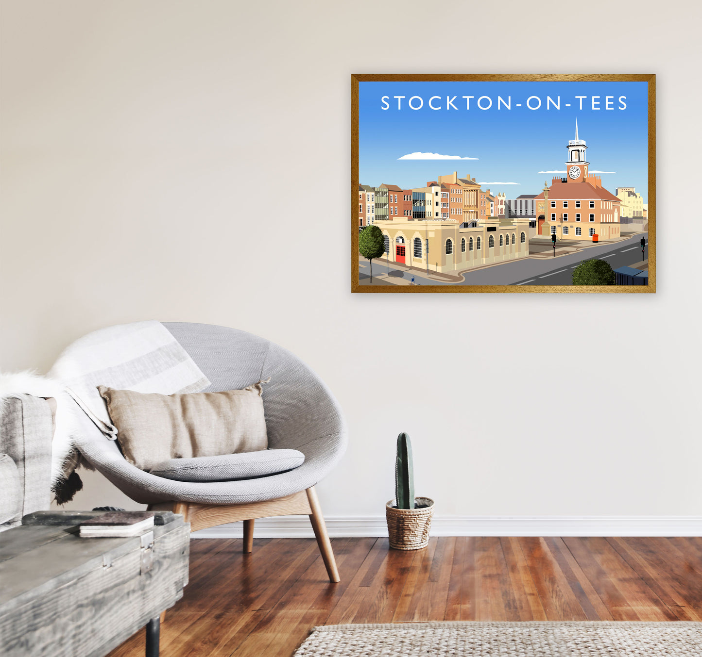 Stockton On Tees (Landscape) by Richard O'Neill A1 Print Only