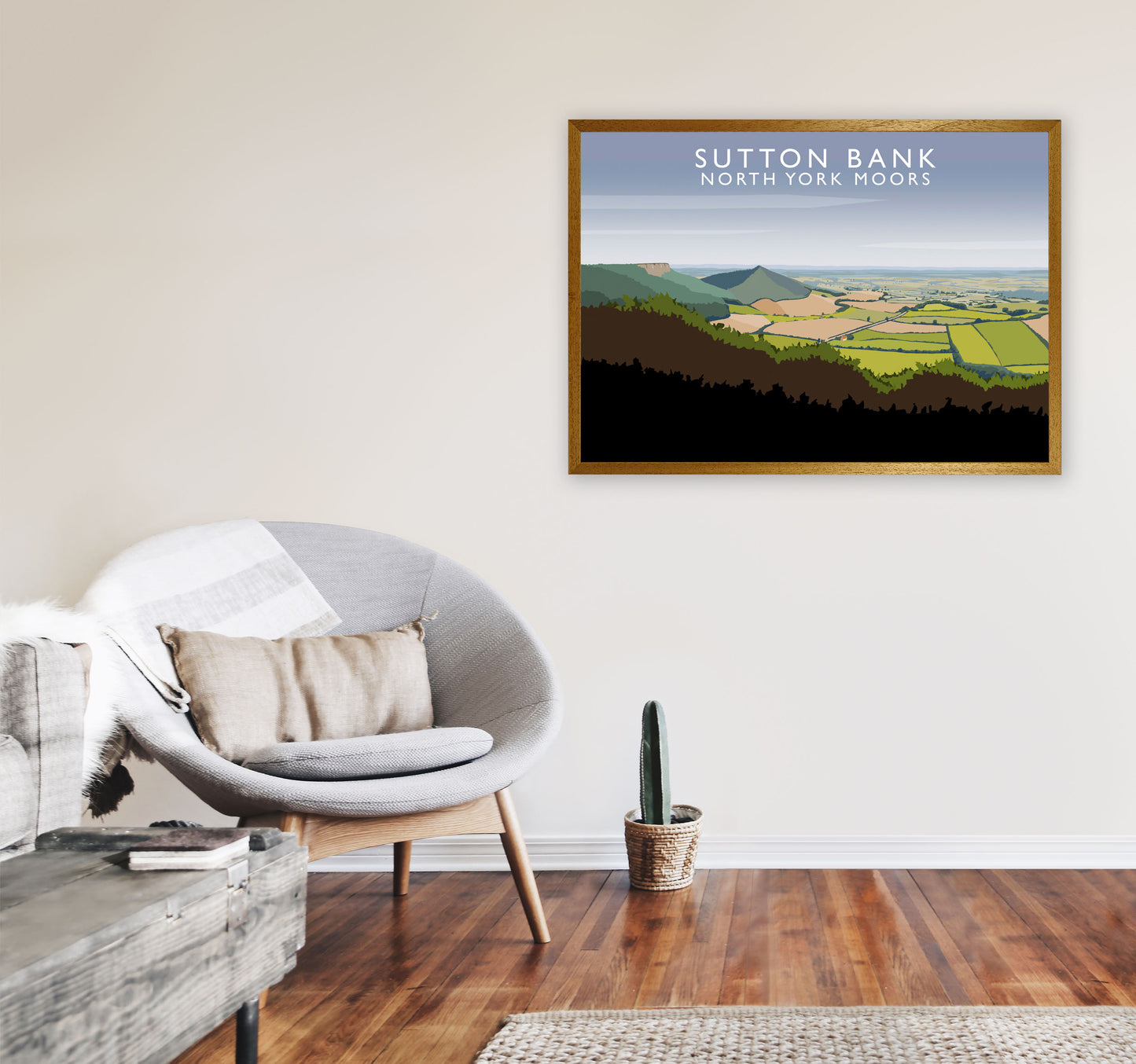 Sutton Bank North York Moors Art Print by Richard O'Neill A1 Print Only