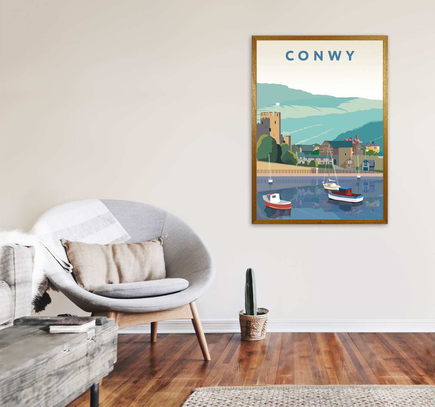 Conwy Art Portrait Print by Richard O'Neill A1 Print Only