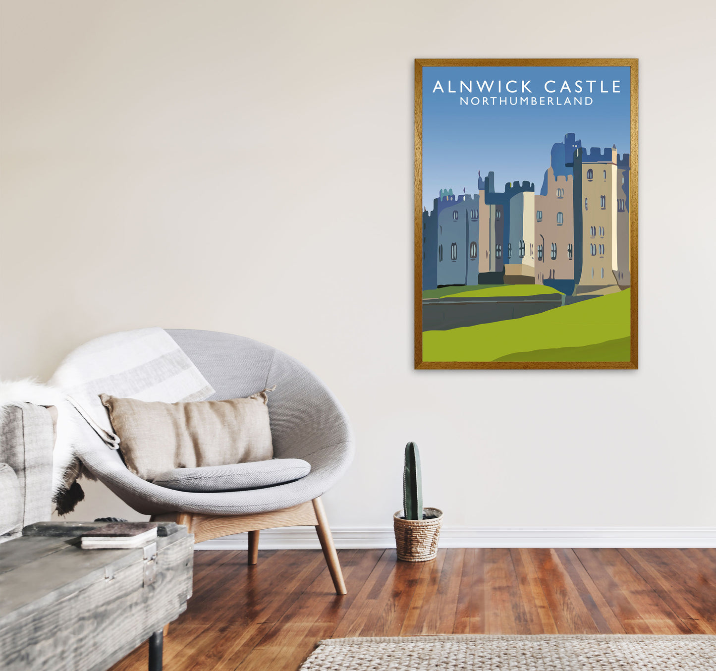 Alnwick Castle2 Portrait by Richard O'Neill A1 Print Only