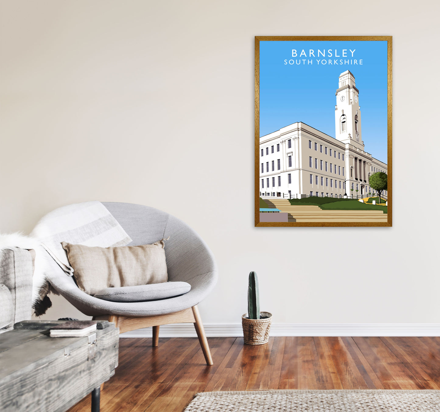 Barnsley South Yorkshire Art Print by Richard O'Neill A1 Print Only