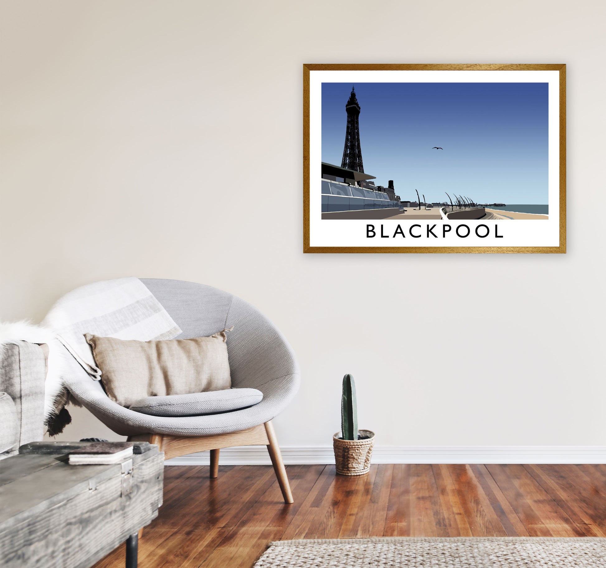 Blackpool Art Print by Richard O'Neill A1 Print Only