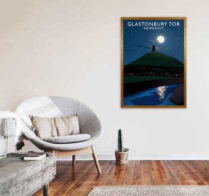 Glastonbury Tor Somerset Framed Digital Art Print by Richard O'Neill A1 Print Only