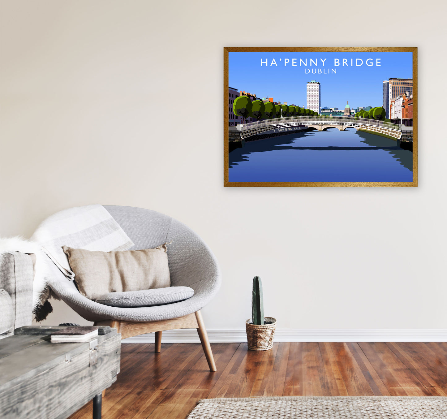 Ha' Penny Bridge by Richard O'Neill A1 Print Only