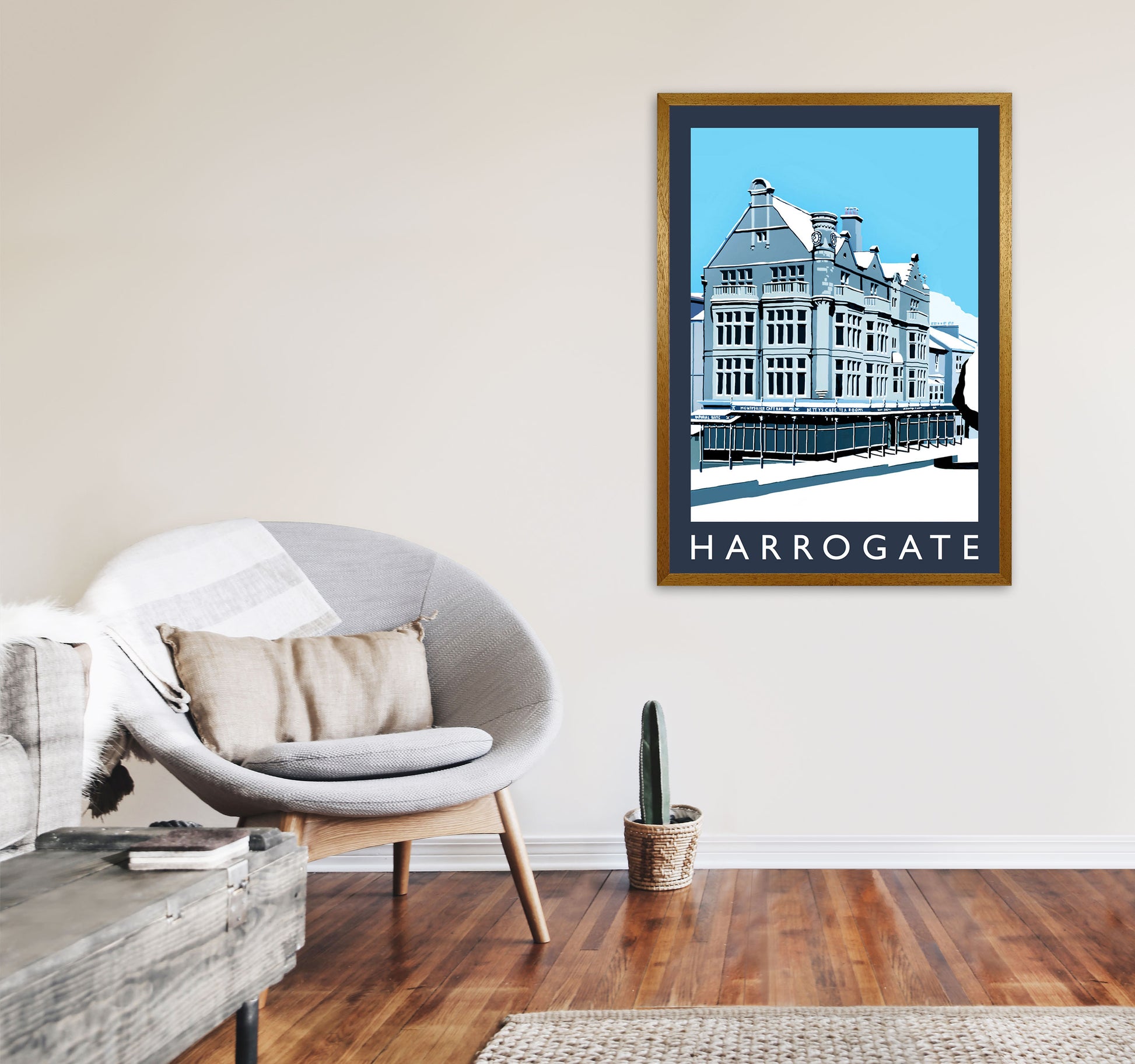 Harrogate Travel Art Print by Richard O'Neill, Framed Wall Art A1 Print Only