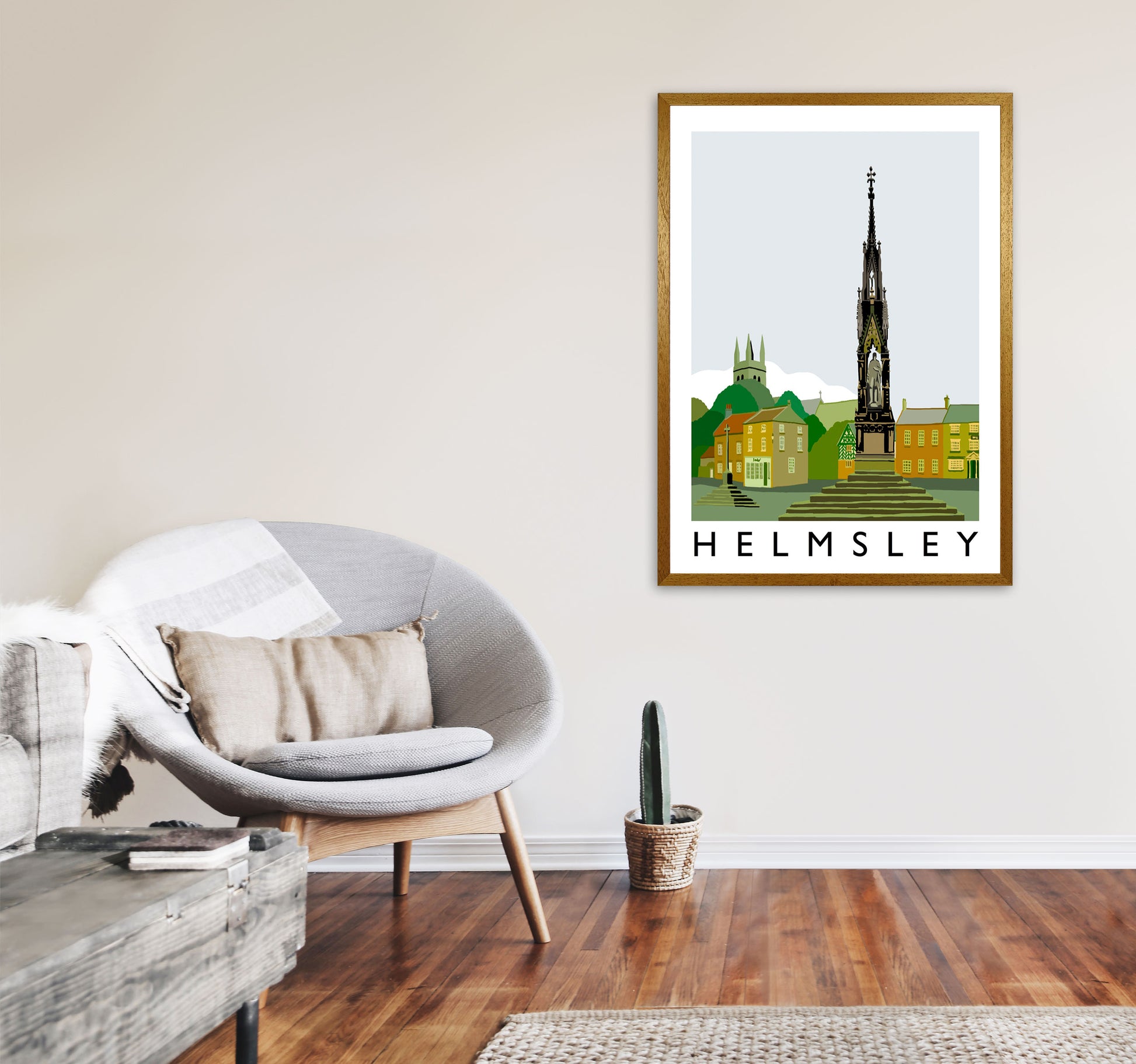 Helmsley Travel Art Print by Richard O'Neill, Framed Wall Art A1 Print Only