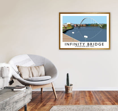 Infinity Bridge Stockton-On-Tees Art Print by Richard O'Neill A1 Print Only