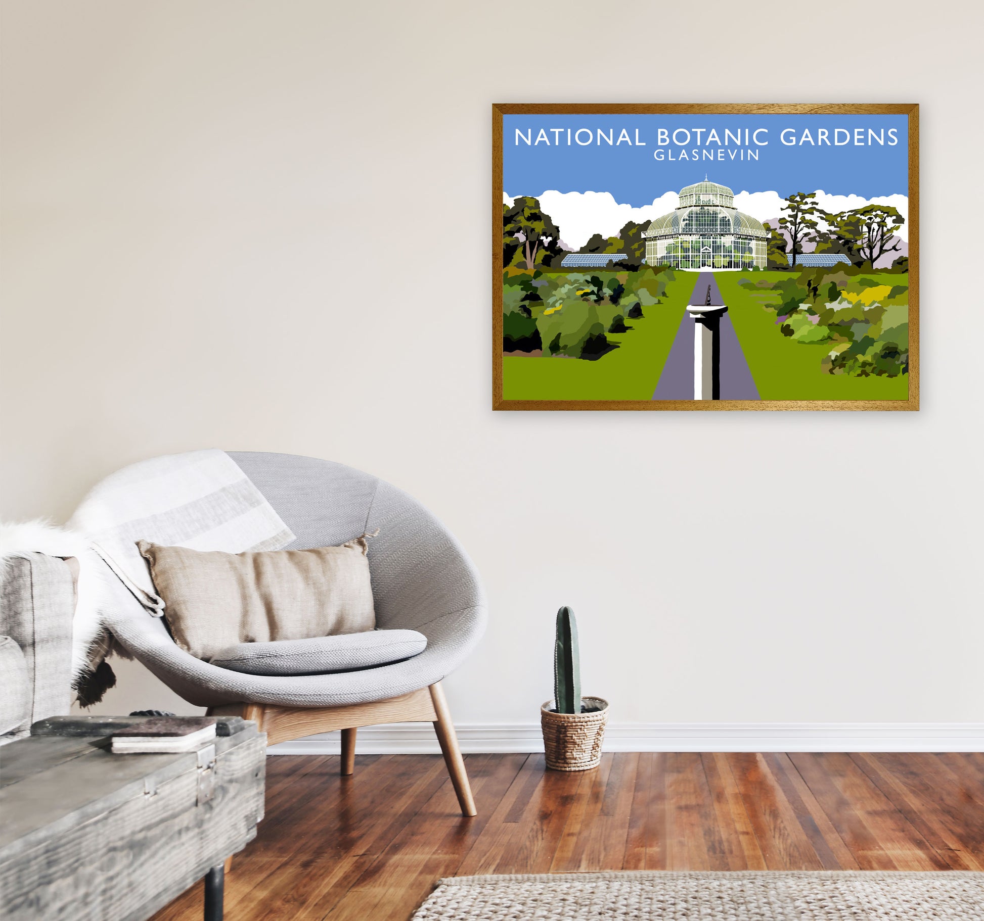 National Botanic Gardens Glasnevin Travel Art Print by Richard O'Neill A1 Print Only