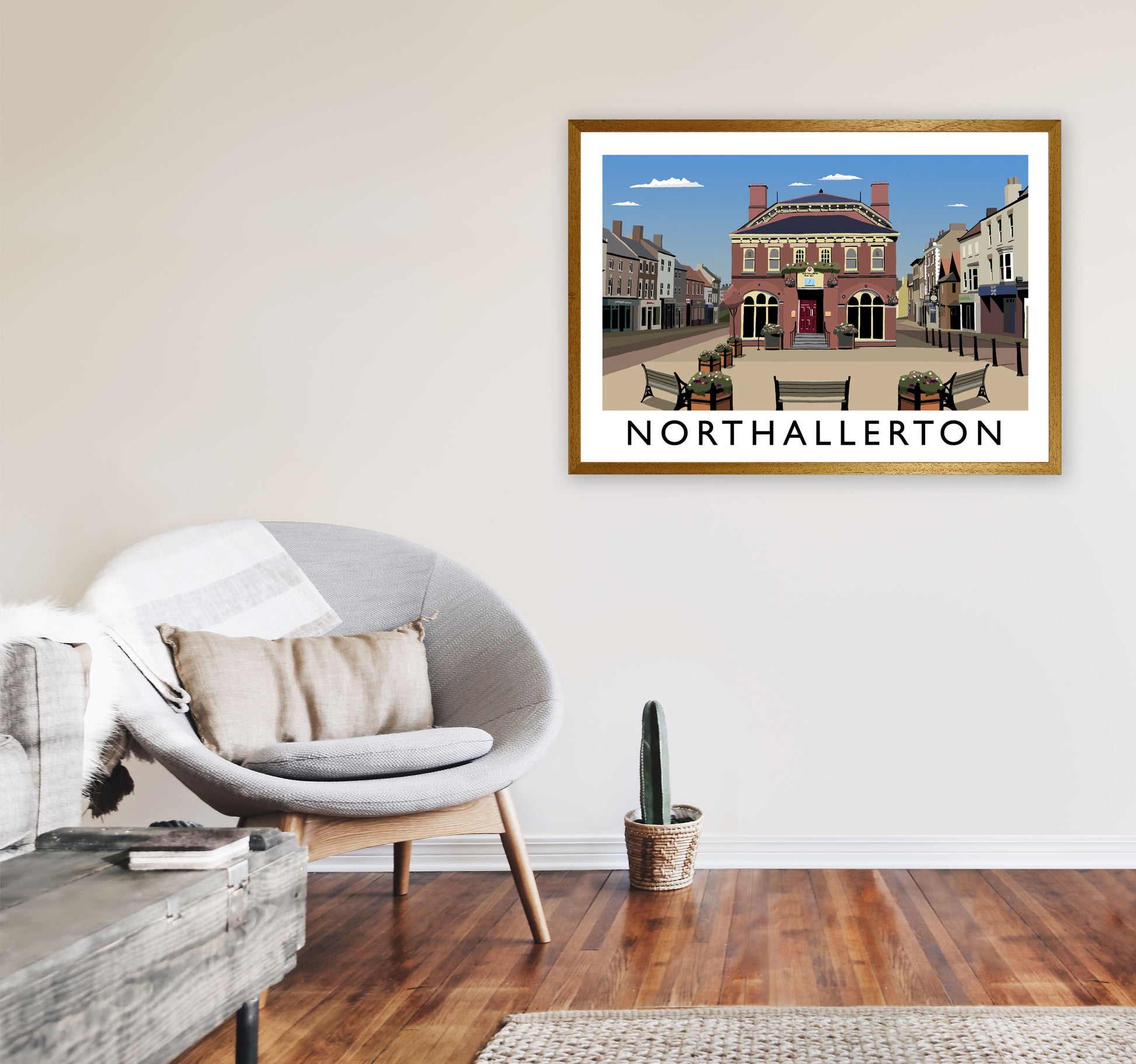 Northallerton2 Framed Digital Art Print by Richard O'Neill A1 Print Only