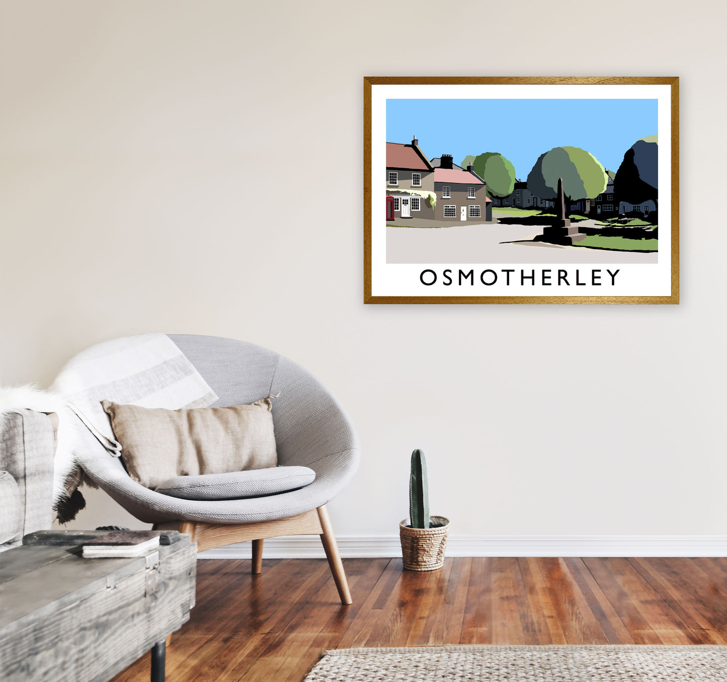 Osmotherley Travel Art Print by Richard O'Neill, Framed Wall Art A1 Print Only