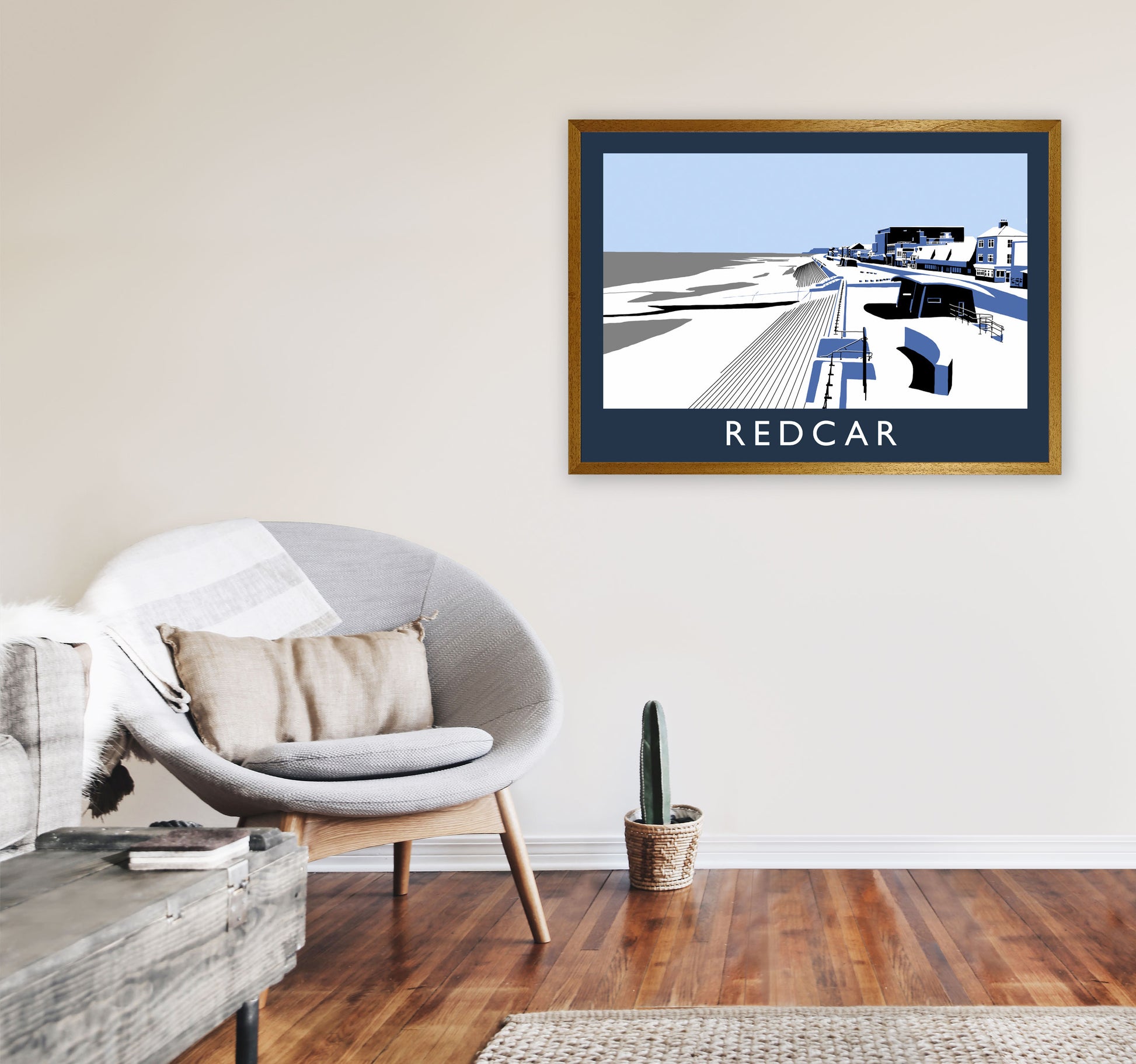 Redcar Framed Digital Art Print by Richard O'Neill, Framed Wall Art A1 Print Only