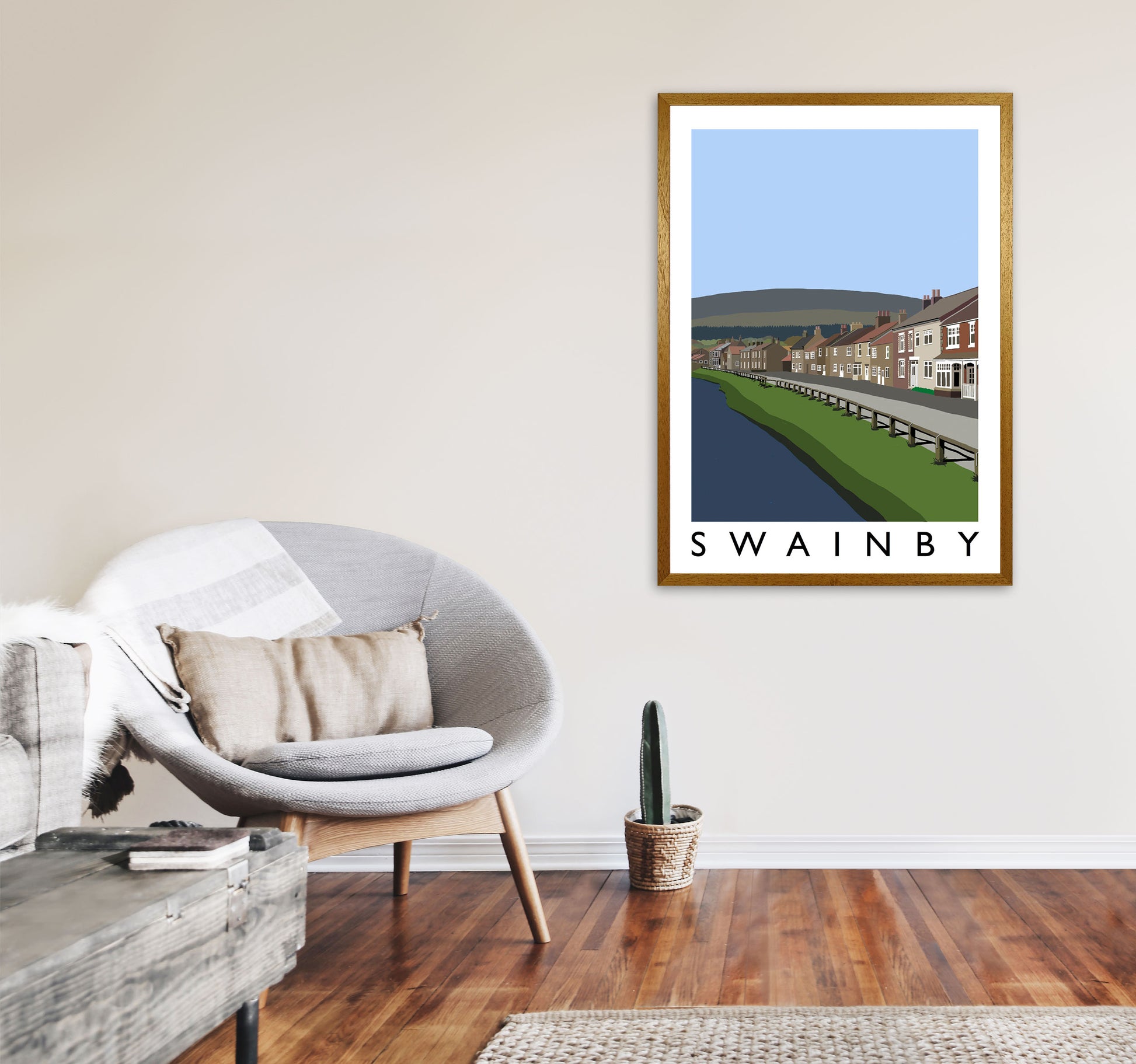 Swainby Digital Art Print by Richard O'Neill, Framed Wall Art A1 Print Only