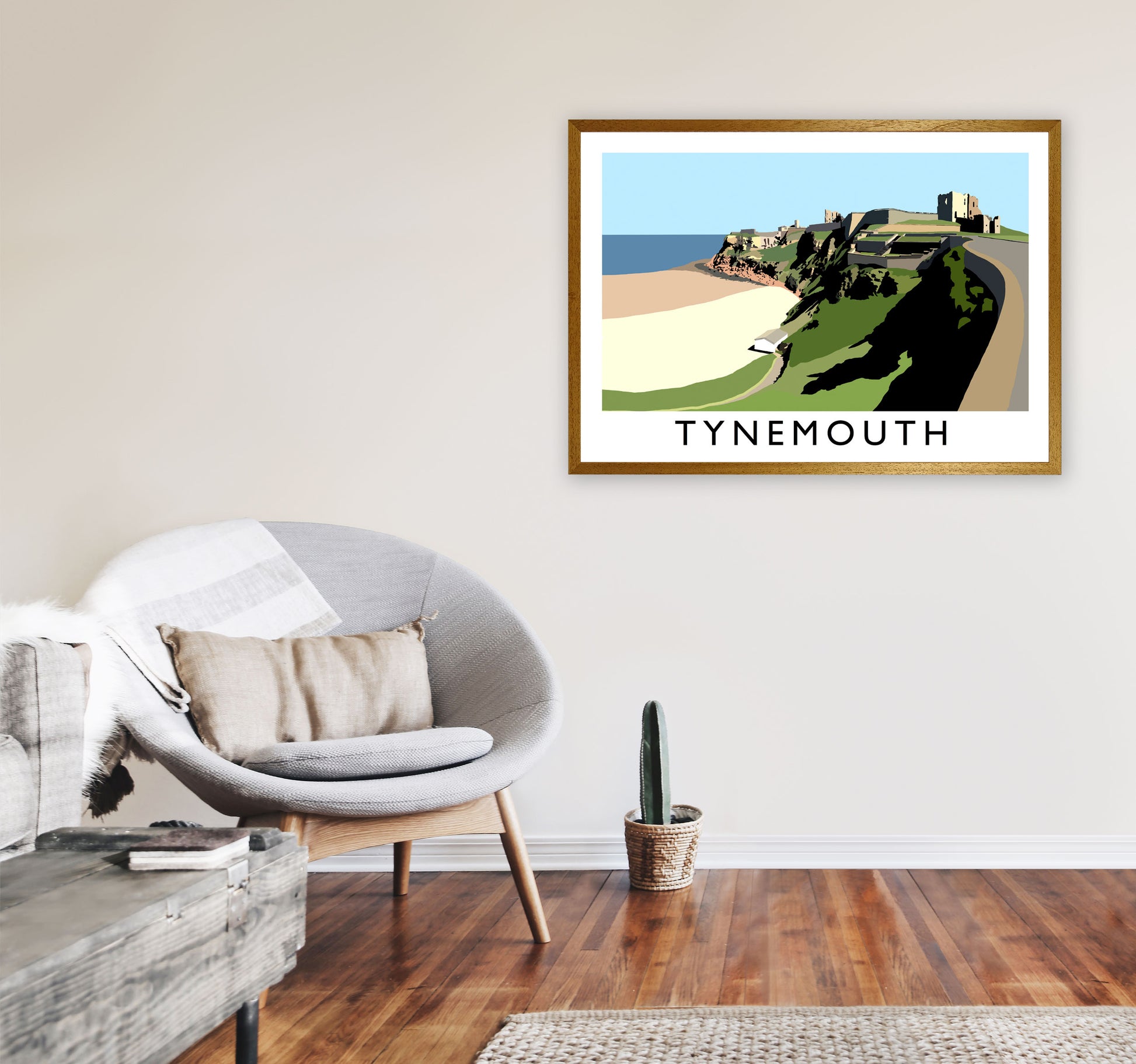 Tynemouth Framed Digital Art Print by Richard O'Neill A1 Print Only