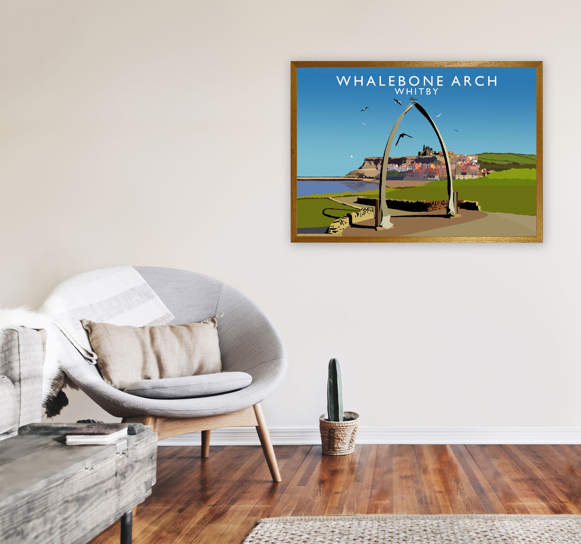 Whalebone Arch Whitby Art Print by Richard O'Neill, Framed Wall Art A1 Print Only