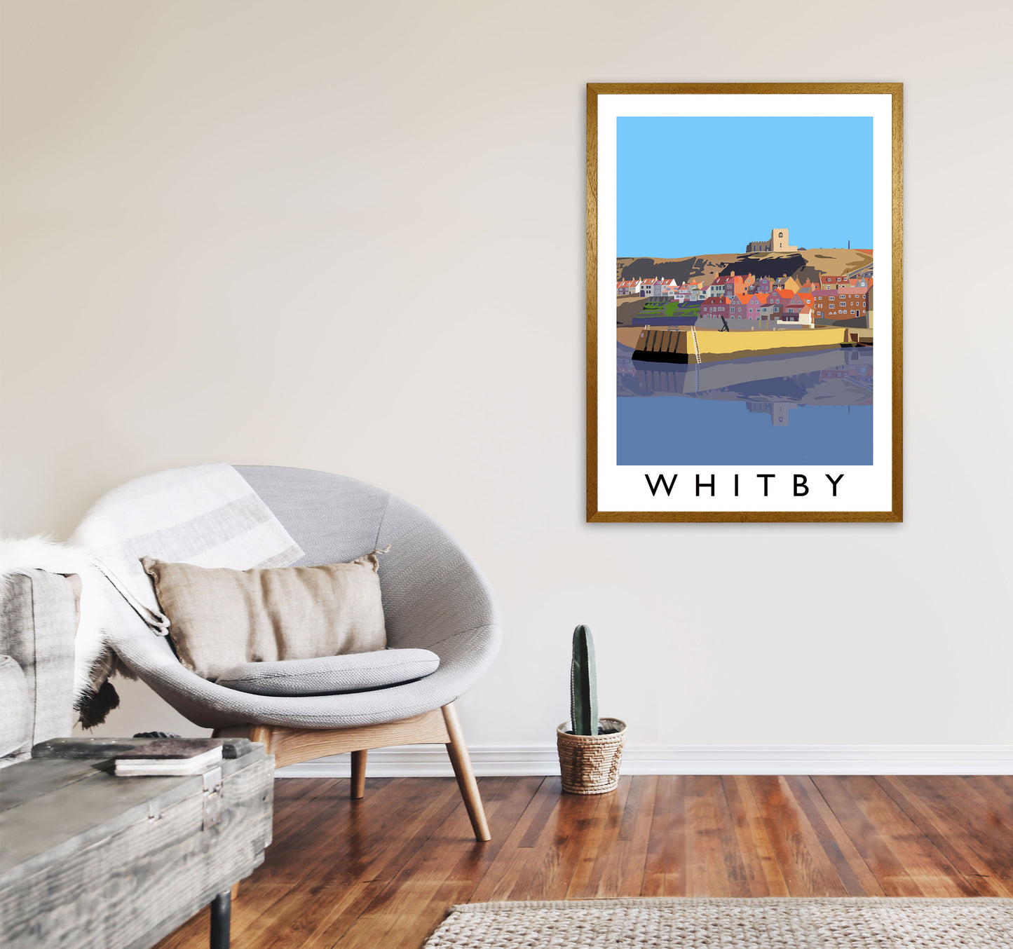 Whitby Art Print by Richard O'Neill, Framed Wall Art A1 Print Only