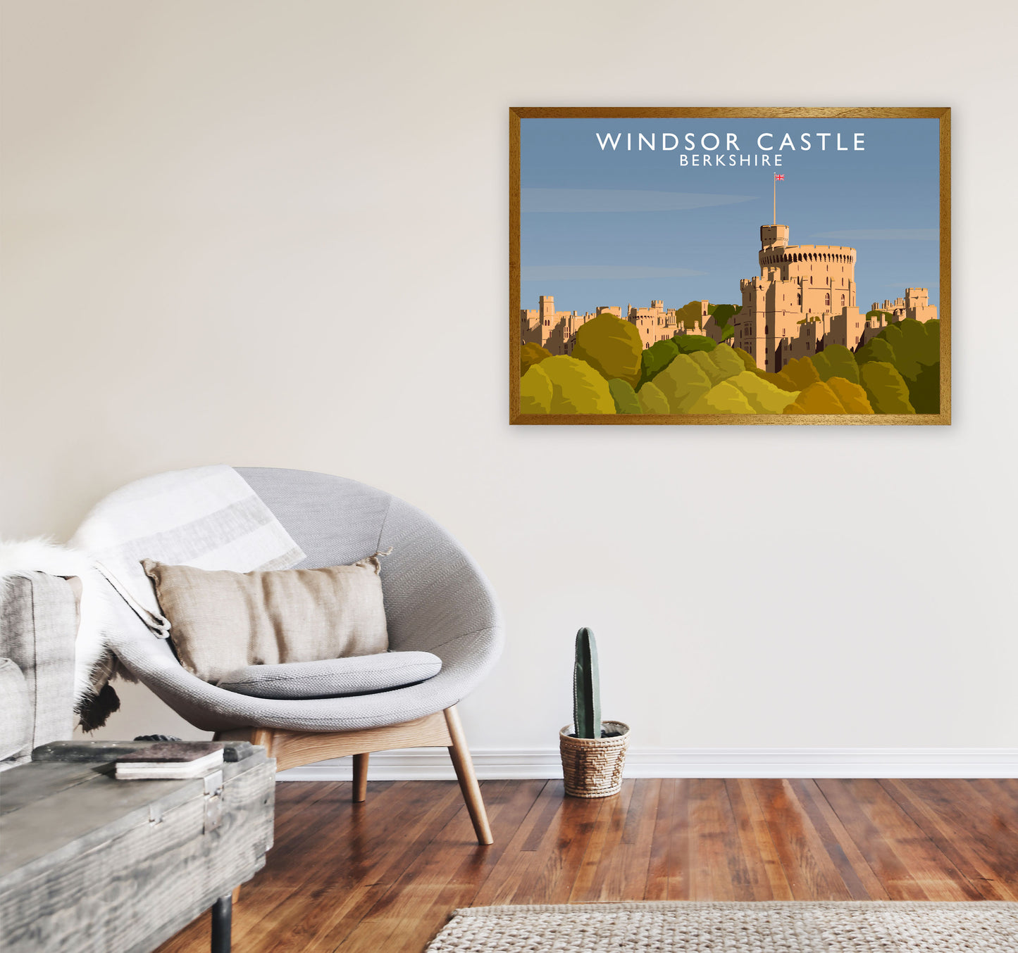 Windsor Castle Berkshire Travel Art Print by Richard O'Neill A1 Print Only