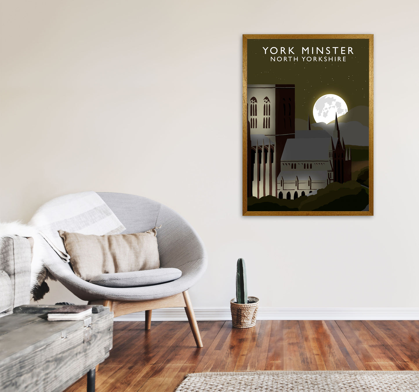 York Minster Travel Art Print by Richard O'Neill, Framed Wall Art A1 Print Only