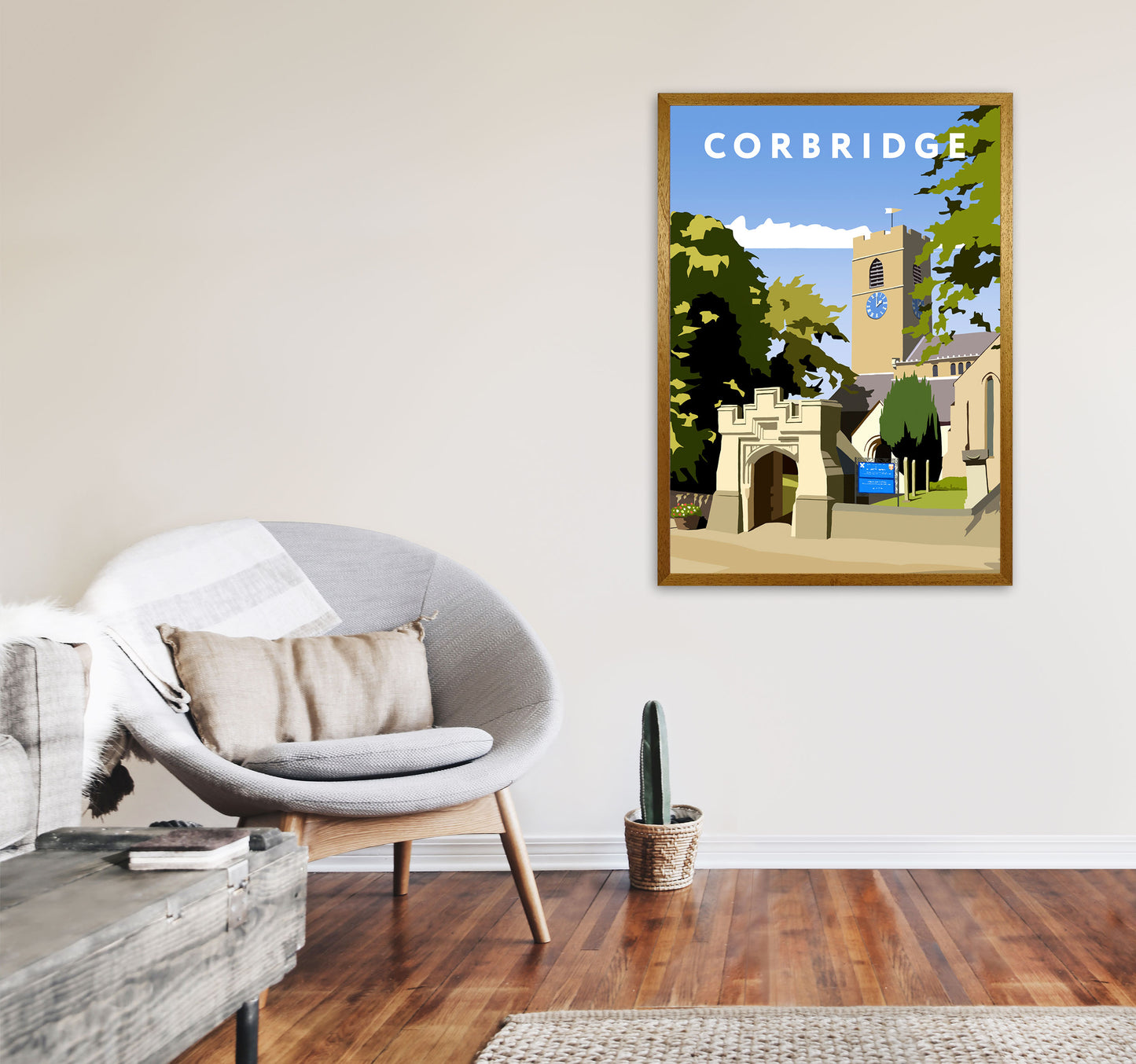 Corbridge Framed Digital Art Print by Richard O'Neill A1 Print Only