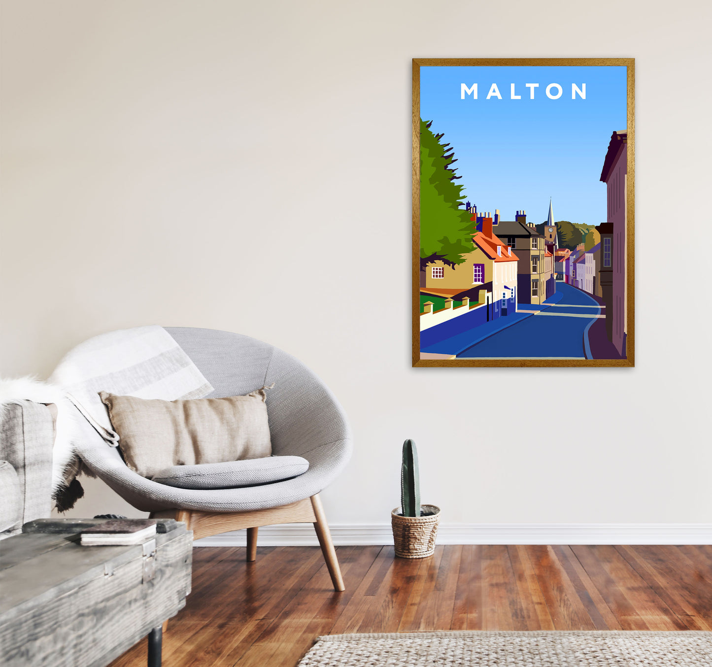 Malton Travel Art Print by Richard O'Neill, Framed Wall Art A1 Print Only