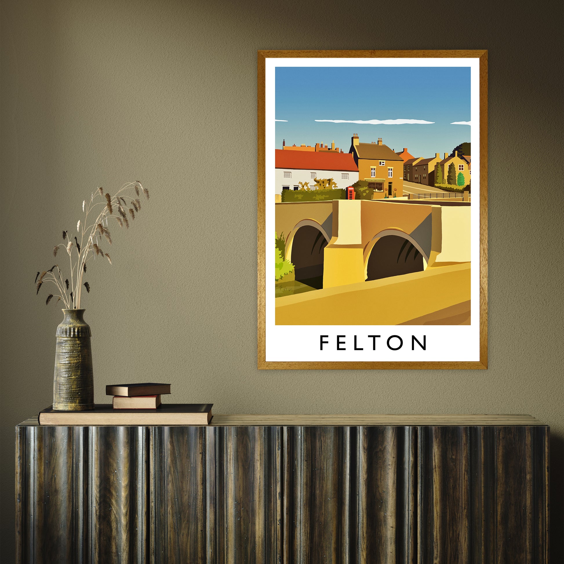 Felton portrait by Richard O'Neill A1 Oak Frame