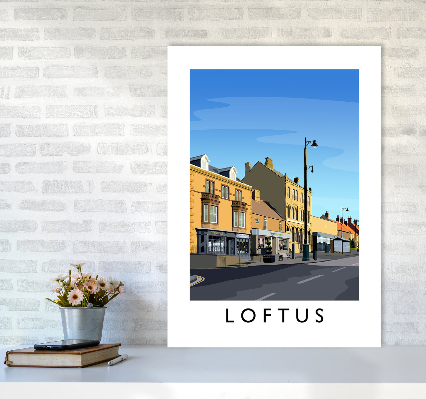 Loftus 3 Portrait Art Print by Richard O'Neill A1 Black Frame