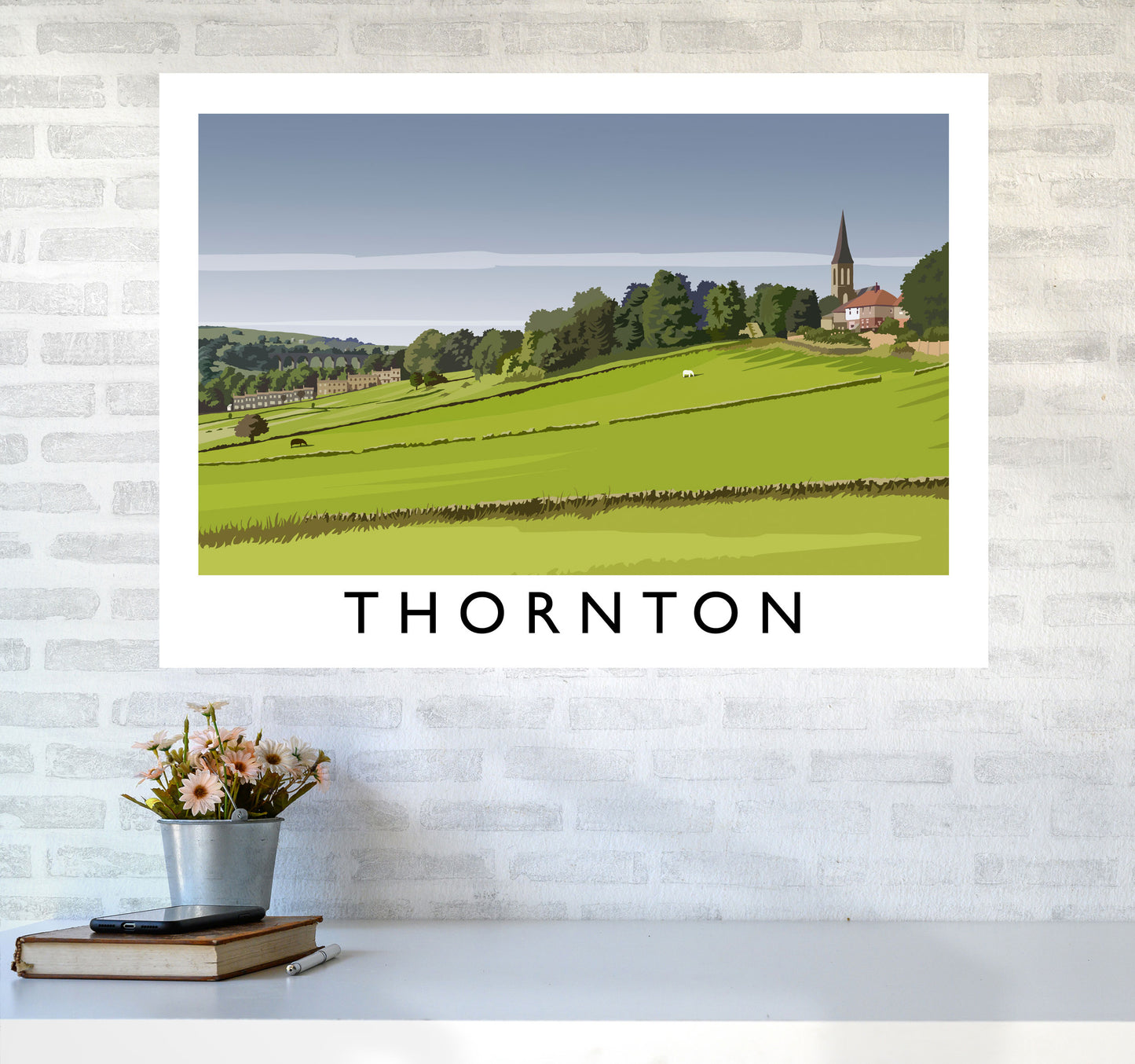 Thornton Travel Art Print by Richard O'Neill A1 Black Frame