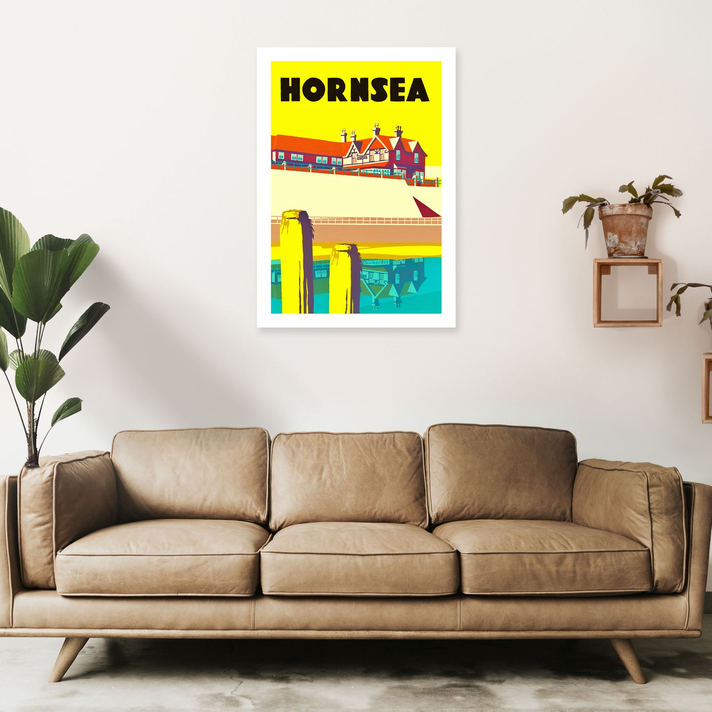 Hornsea 2 Portrait Travel Art Print by Richard O'Neill A1 Black Frame