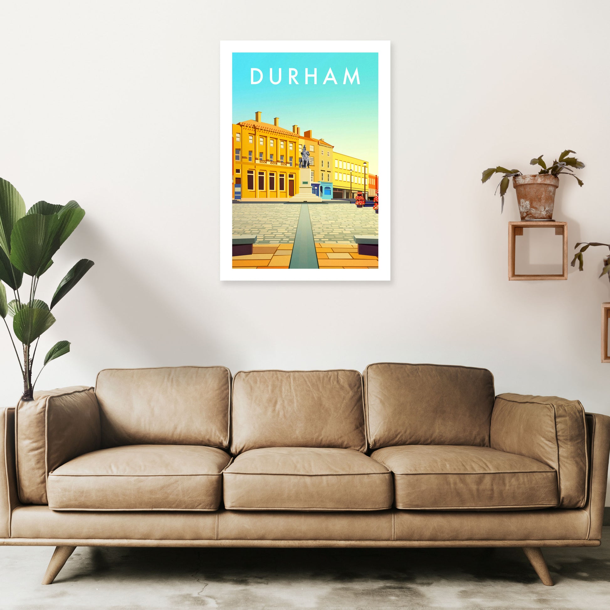 Durham 2 Portrait Travel Art Print by Richard O'Neill A1 Black Frame