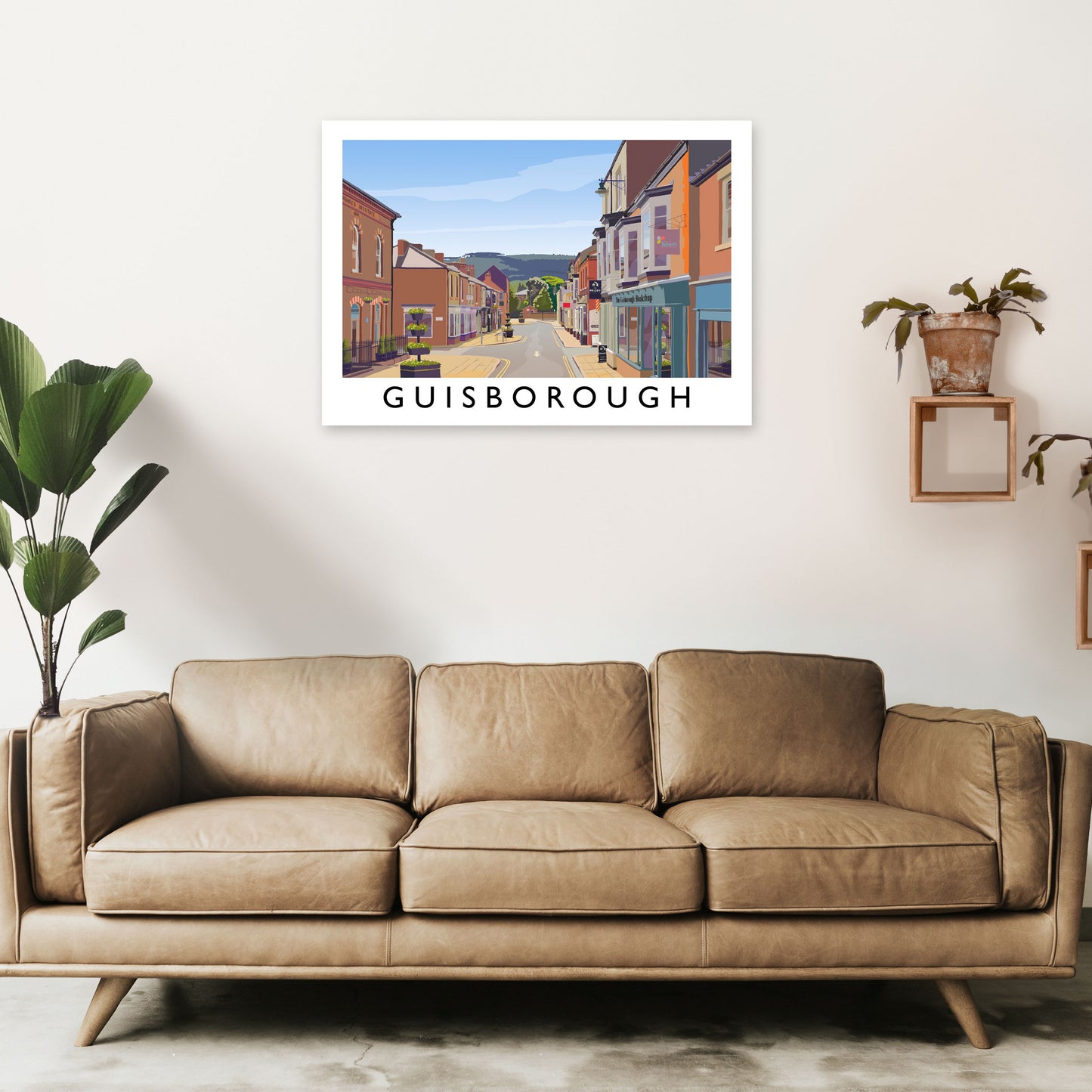 Guisborough 3 Travel Art Print by Richard O'Neill A1 Black Frame