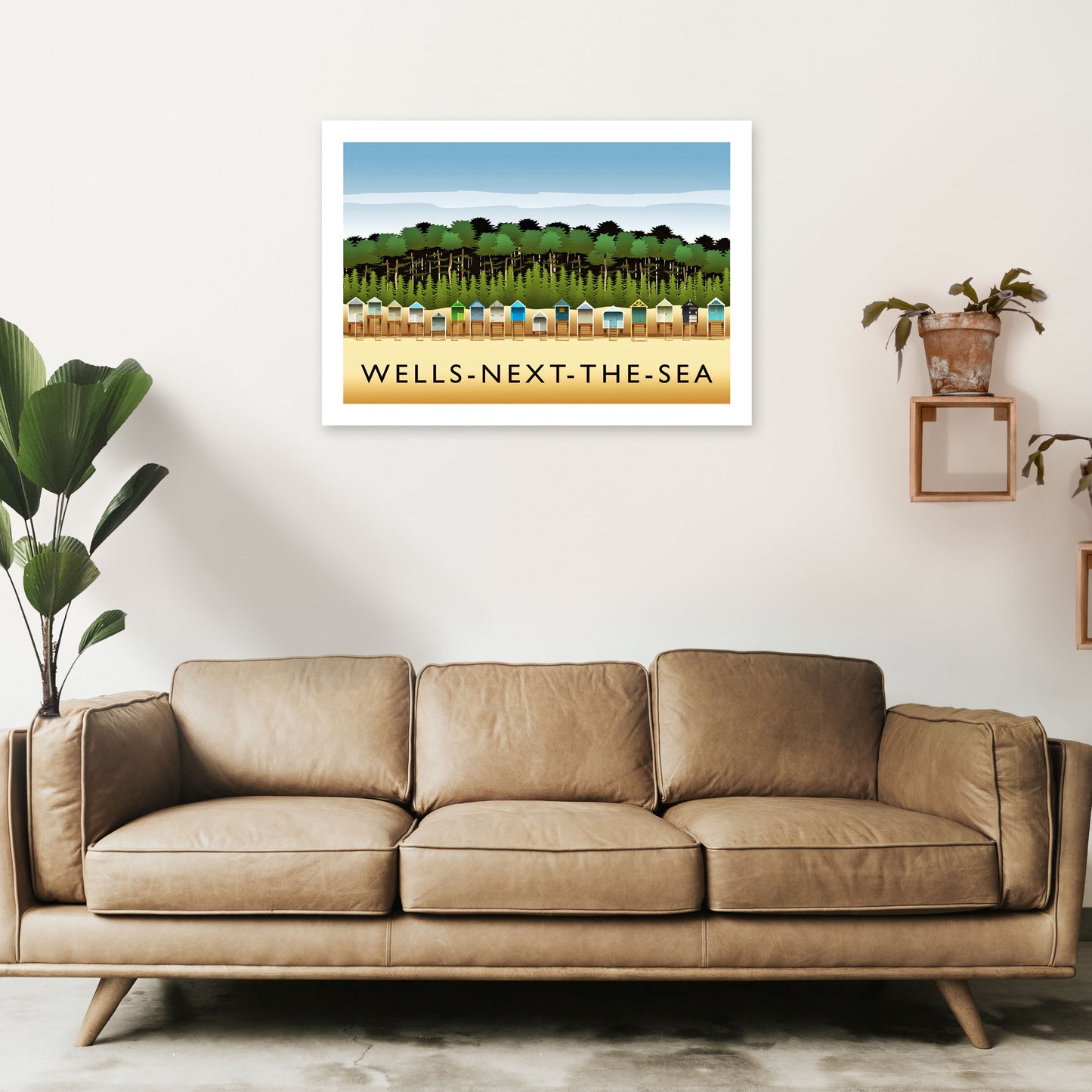 Wells-Next-The-Sea Travel Art Print by Richard O'Neill A1 Black Frame