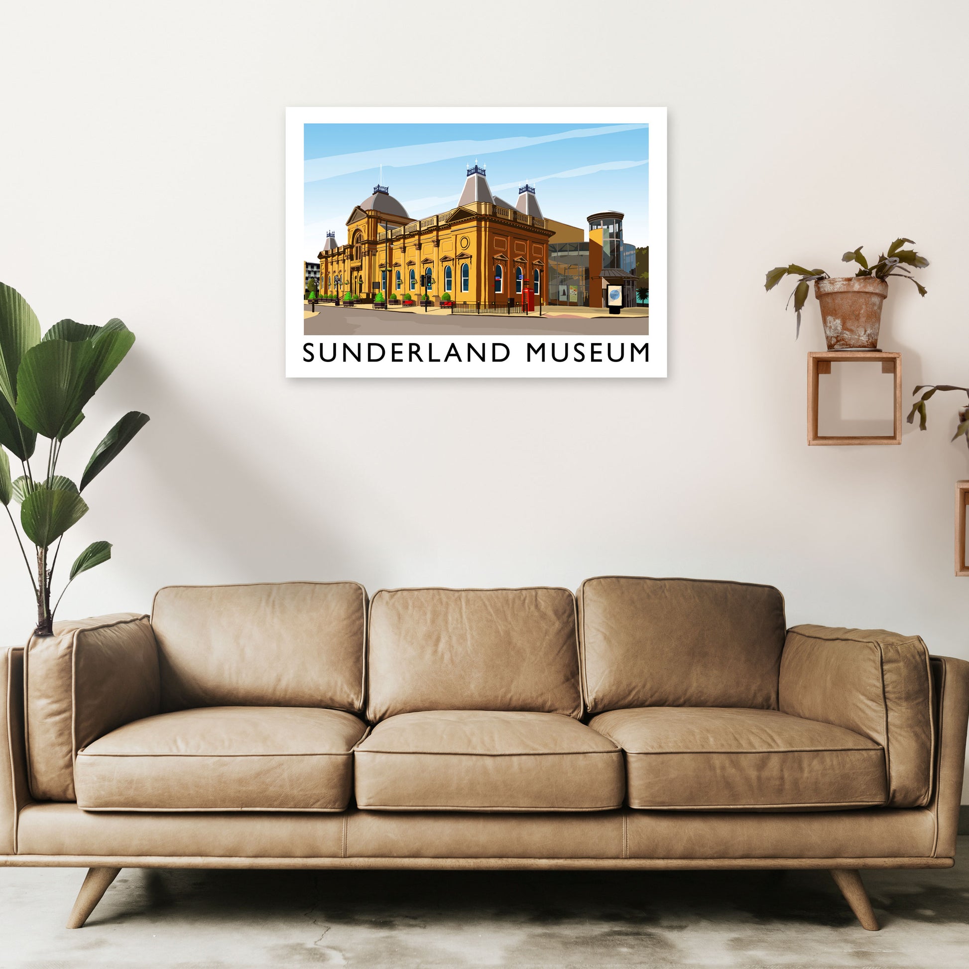 Sunderland Museum 2 Travel Art Print by Richard O'Neill A1 Black Frame