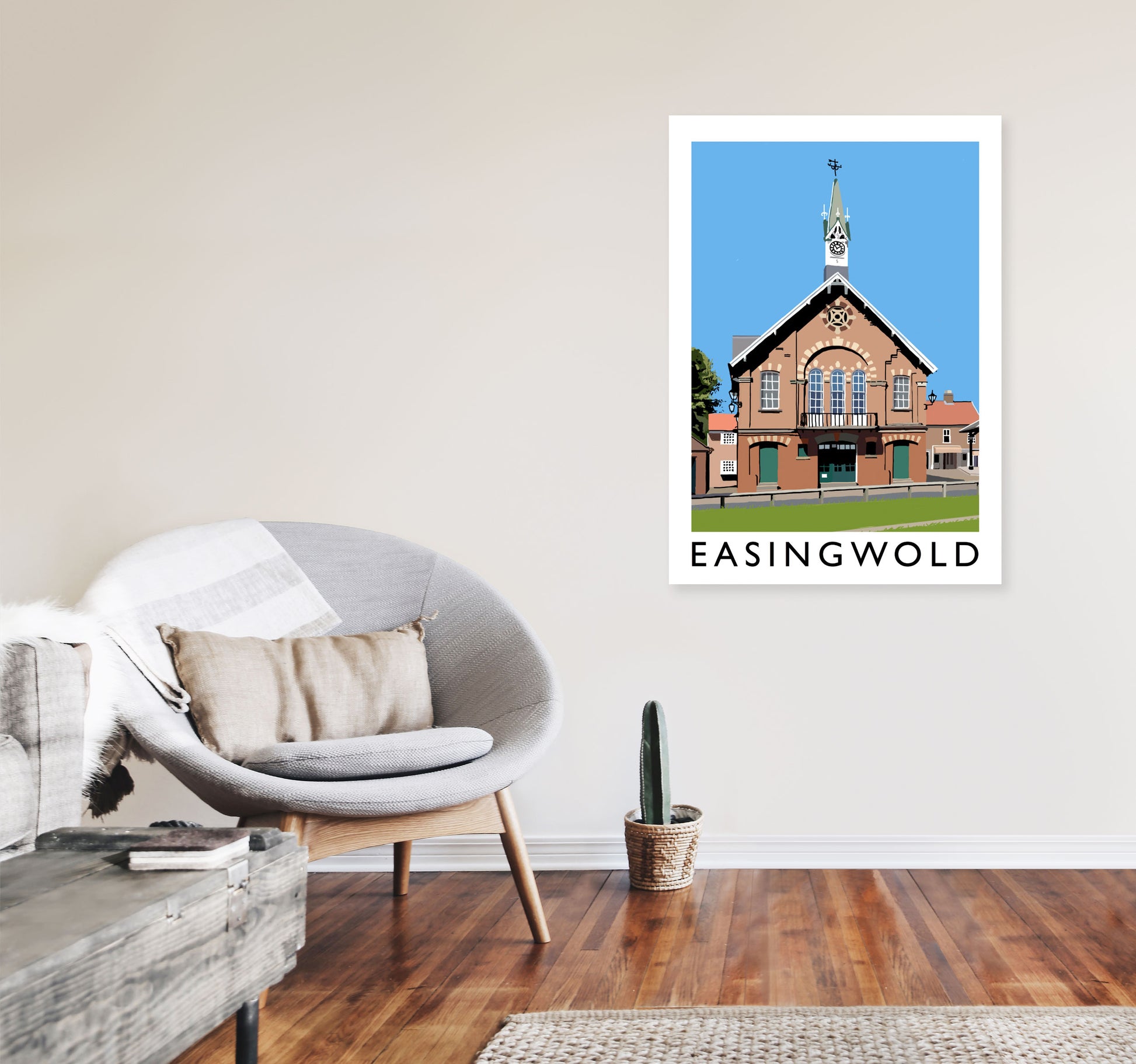 Easingwold Framed Digital Art Print by Richard O'Neill A1 Black Frame