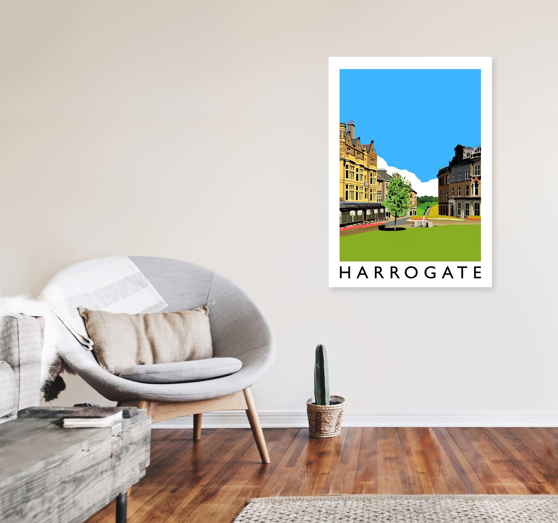 Harrogate Framed Digital Art Print by Richard O'Neill A1 Black Frame