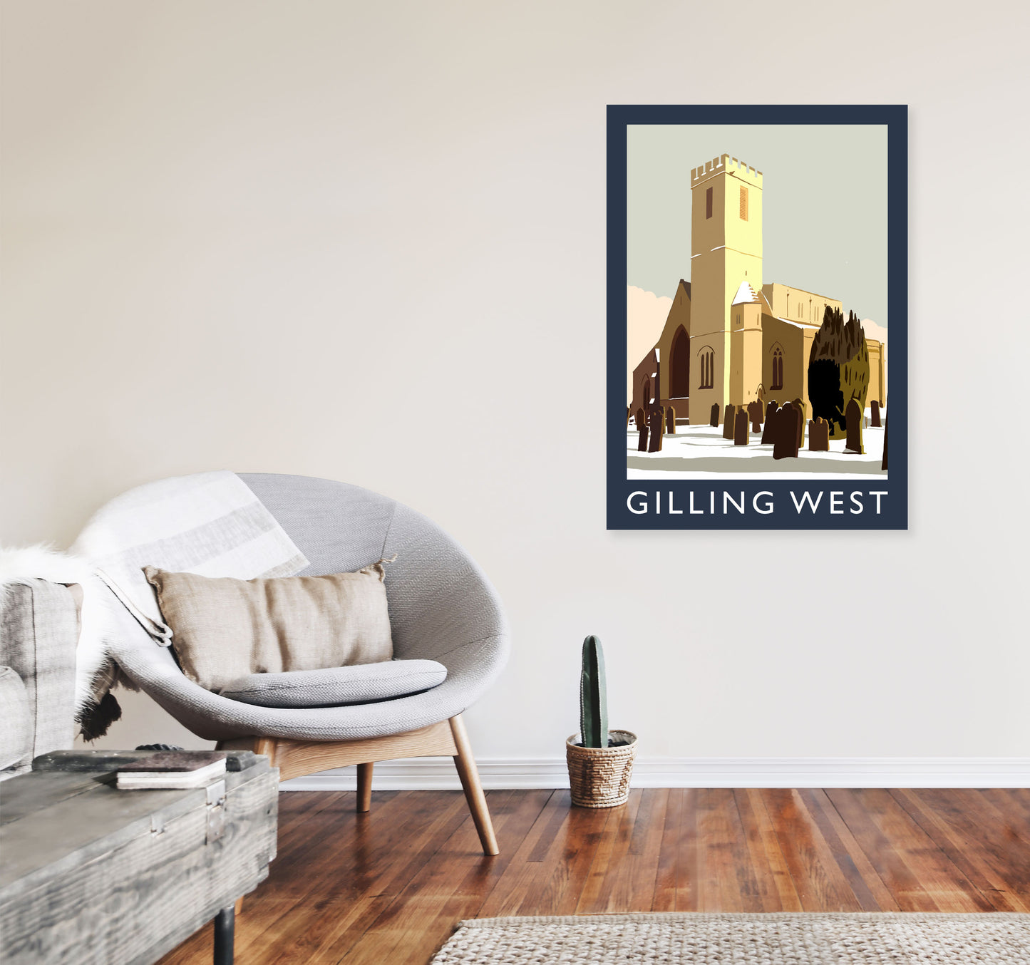 Gilling West Art Print by Richard O'Neill A1 Black Frame