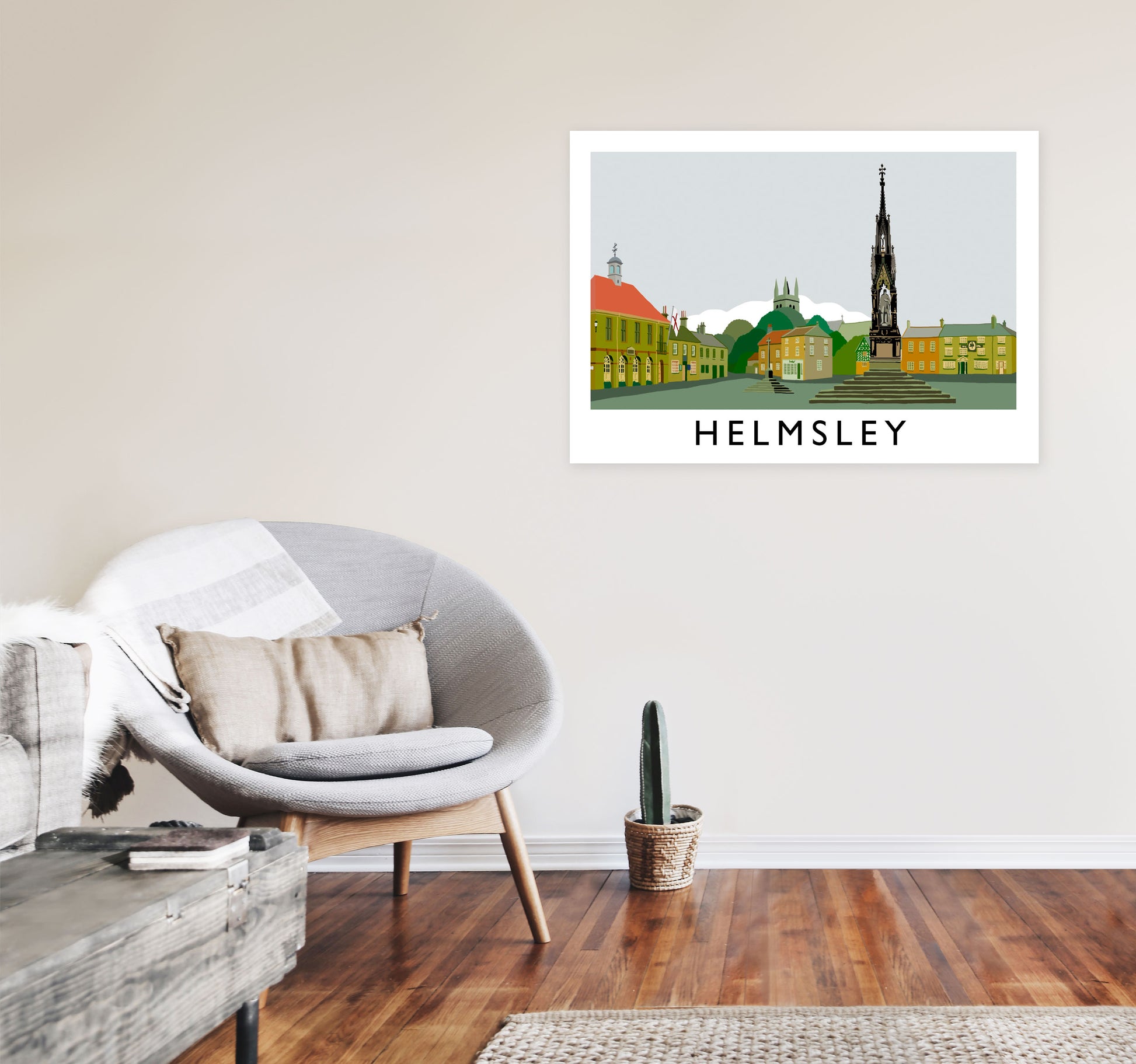 Helmsley Art Print by Richard O'Neill A1 Black Frame